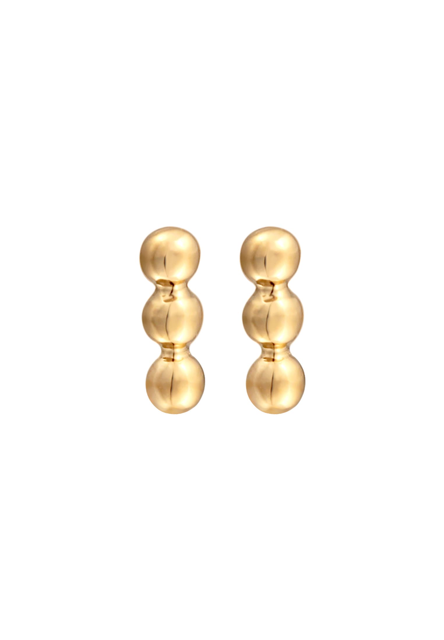 Elli Paar Ohrstecker »Ohrringe Kugel Design Dots Ohrstecker 925 Silber vergoldet«