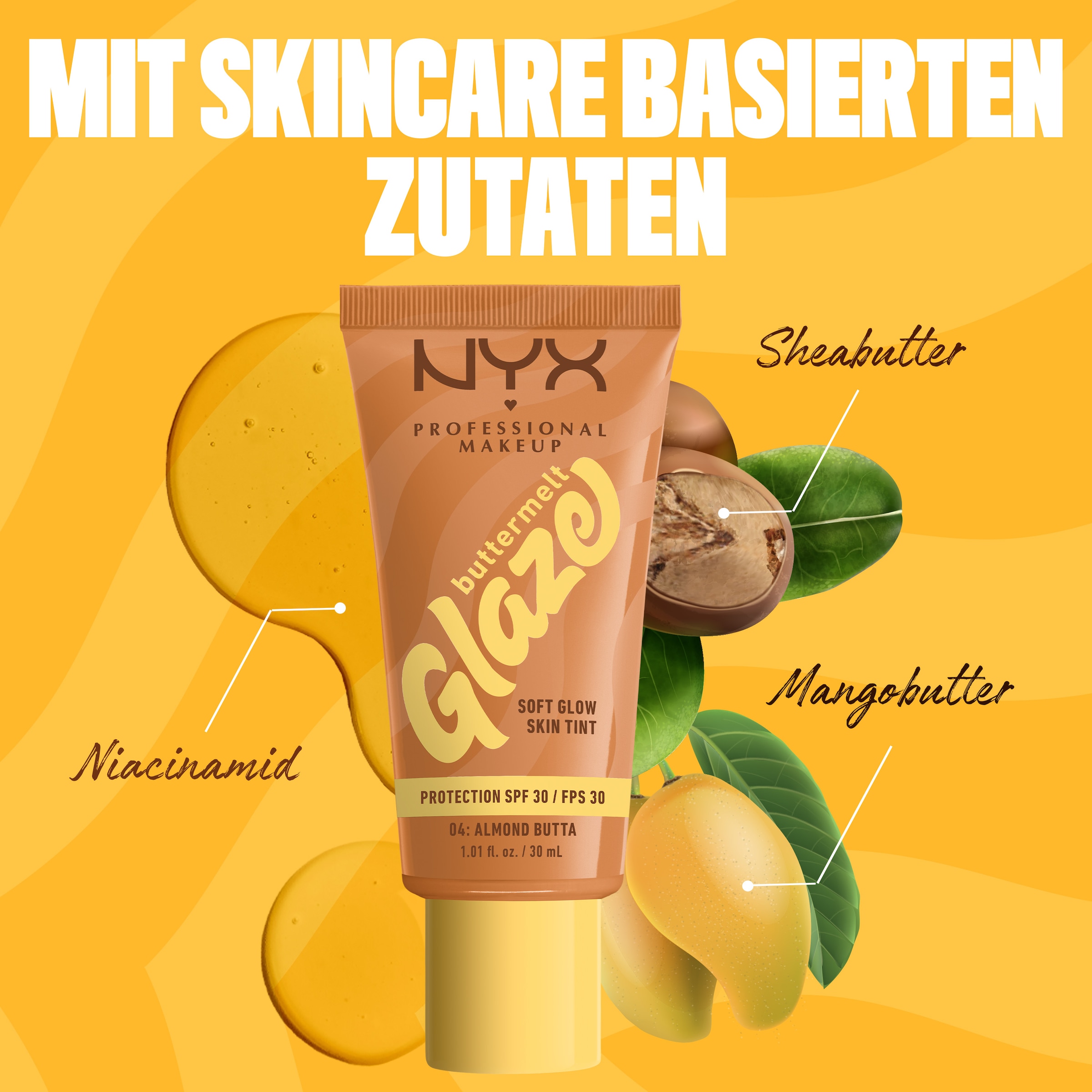 NYX Foundation »NYX Professional Makeup Buttermelt Glaze Foundation LSF 30«