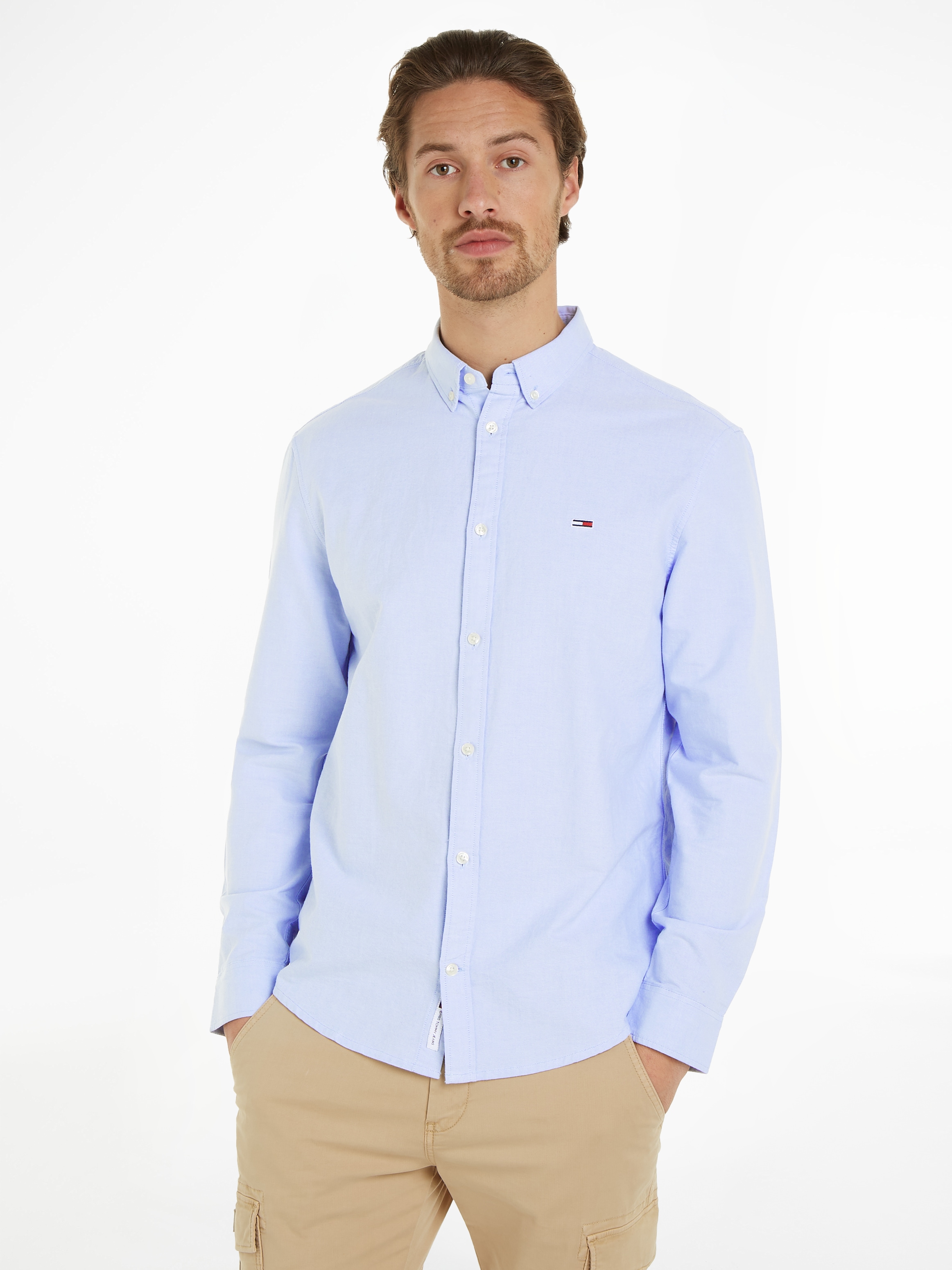 Langarmhemd »TJM ENTRY REG OXFORD SHIRT«, mit Logoprägung