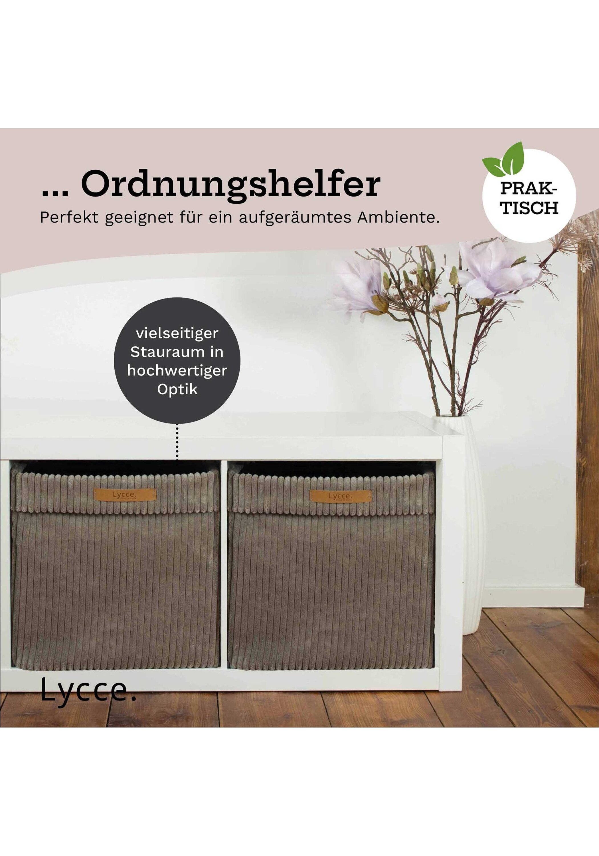 Lycce Aufbewahrungsbox »Aufbewahrungskorb Faltbare Aufbewahrungsbox Cord 2P 2er Pack«