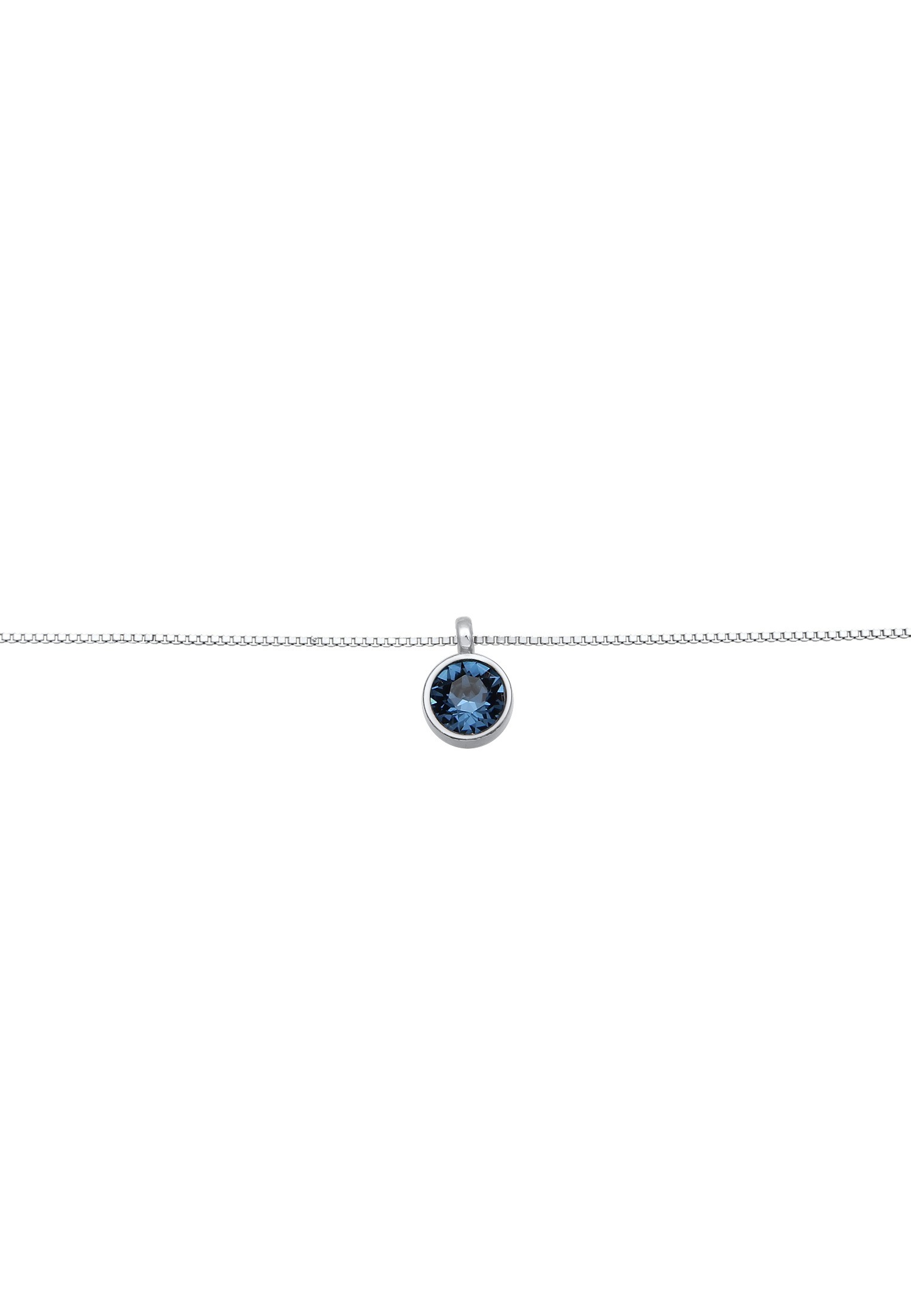 Elli Choker »Halskette Solitär Kristall Venezianerkette 925 Silber«