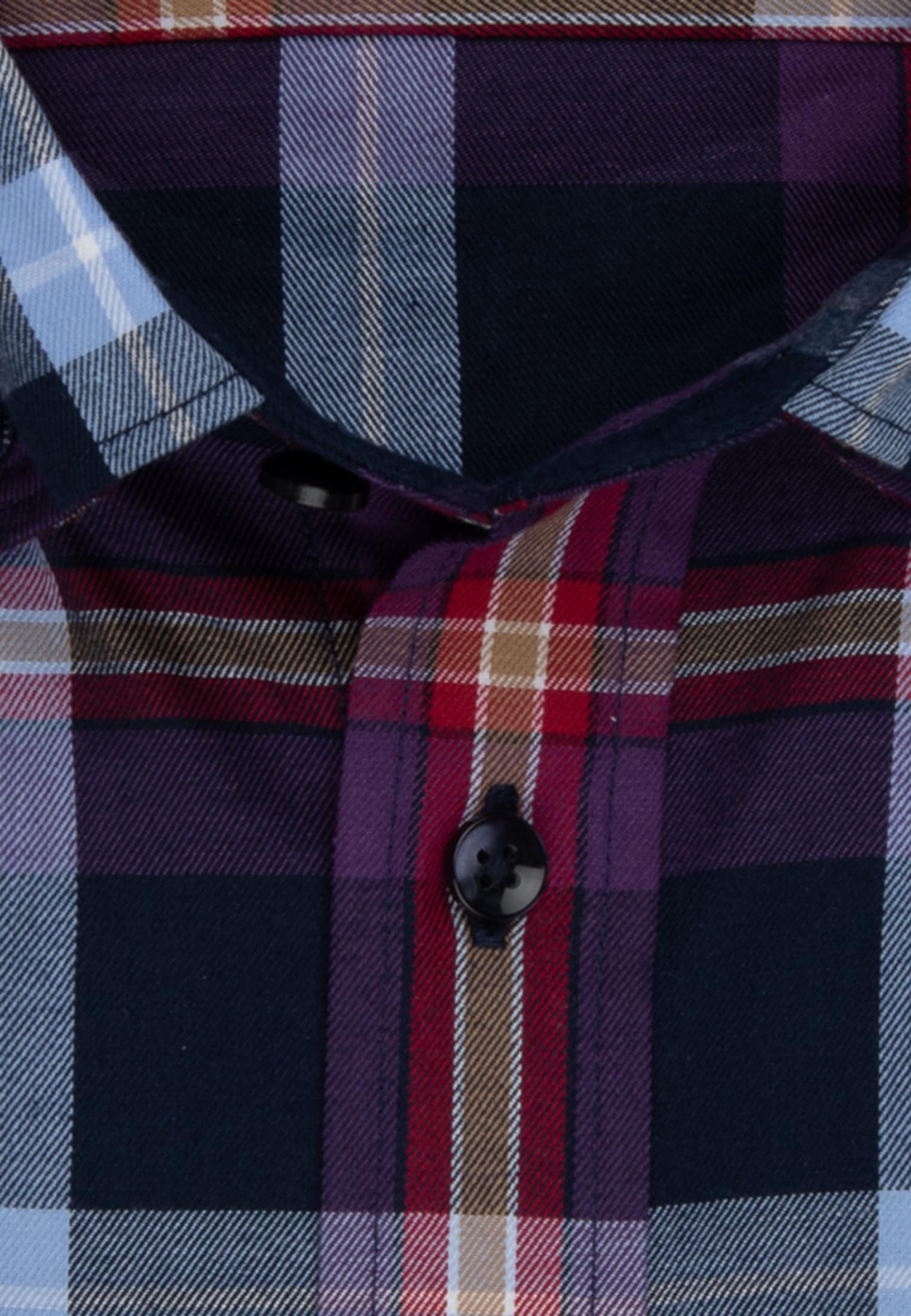 seidensticker Flanellhemd »Regular«, Regular Langarm Button-Down-Kragen Karo
