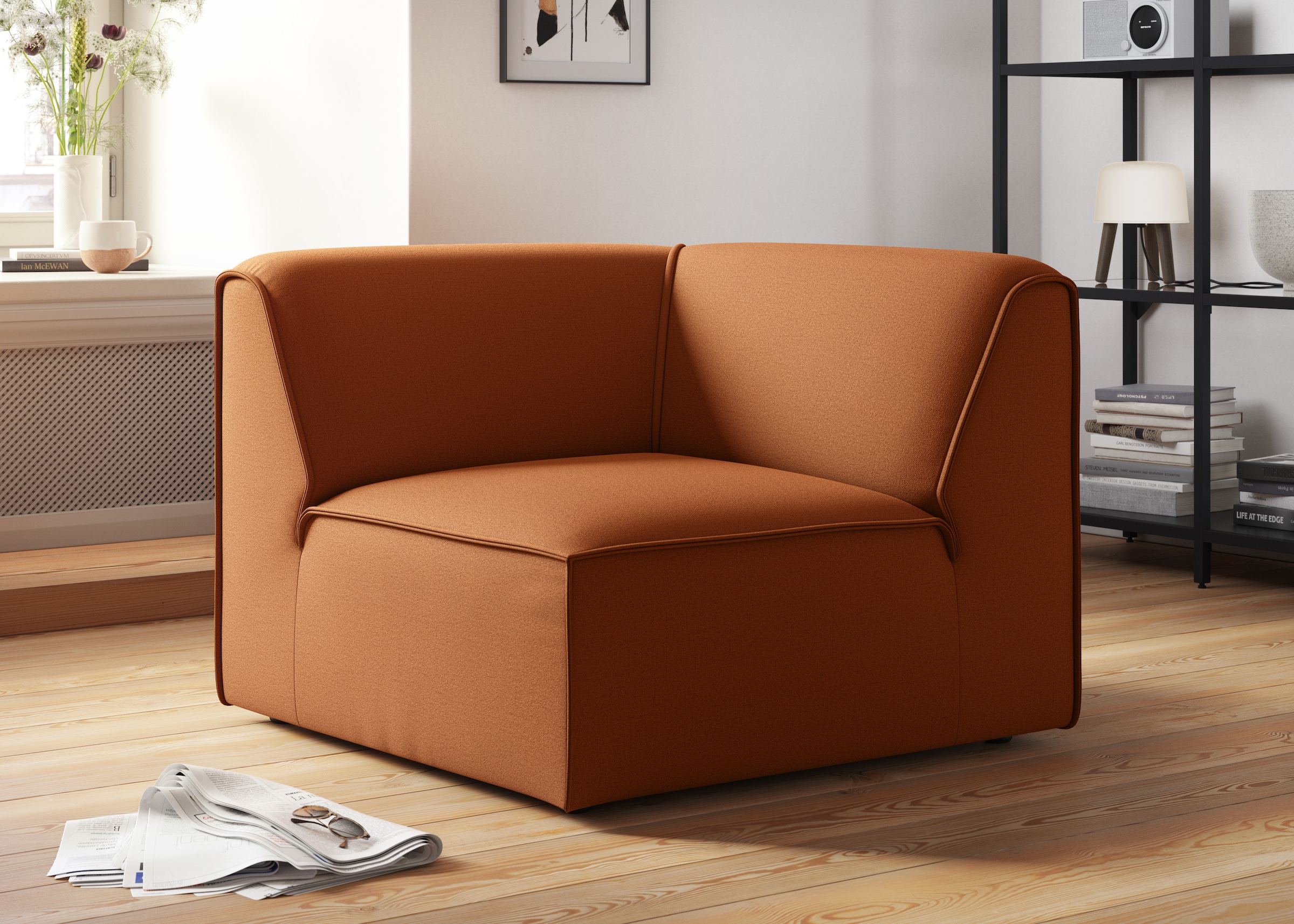 RAUM.ID Sofa-Eckelement »Merid, Sofaelement, Maße B/T/H: 97/97/46 cm«, als Modul oder separat verwendbar, für individuelle Zusammenstellung