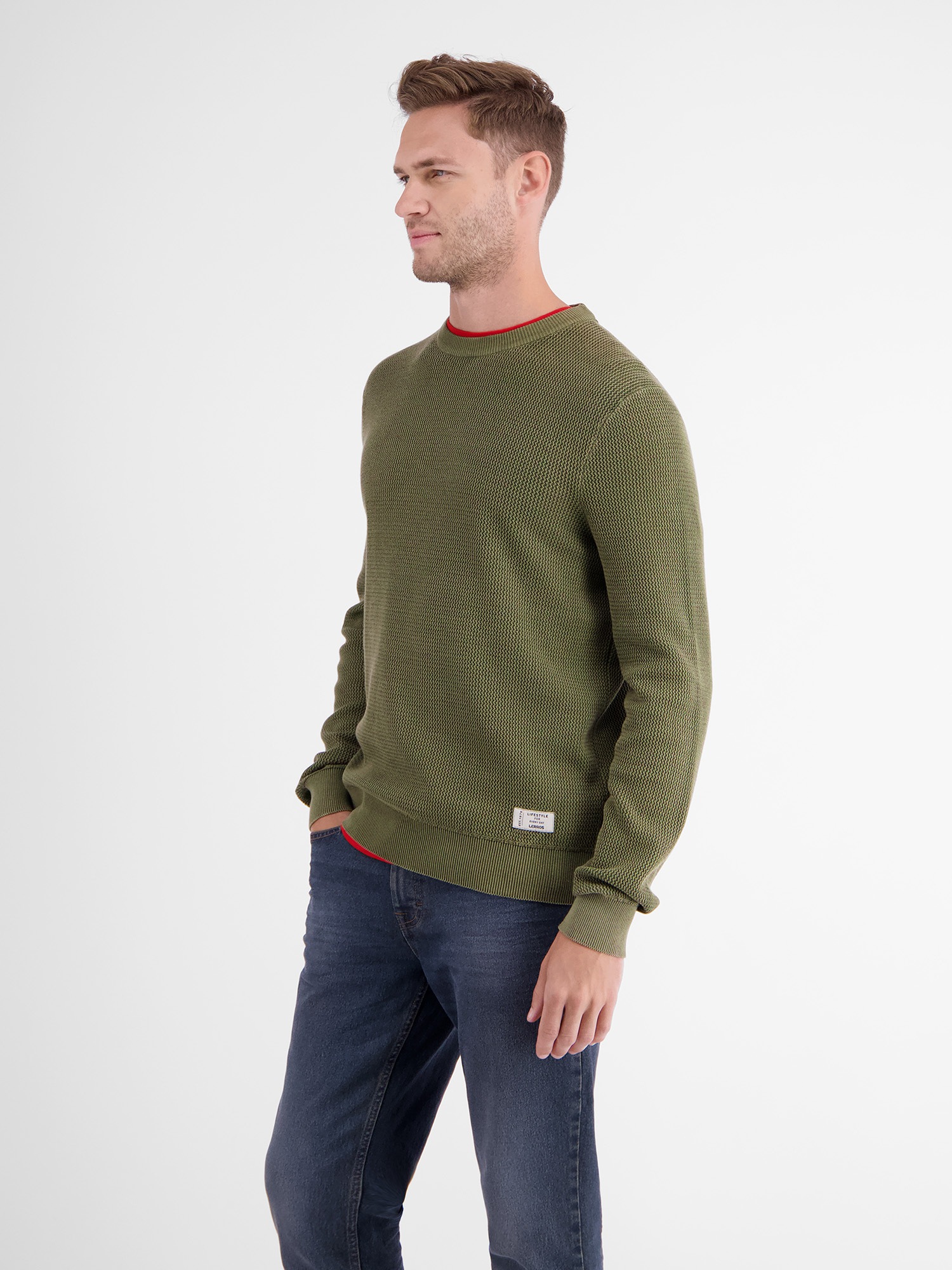 LERROS Strickpullover »LERROS Strickpullover, O-Neck«