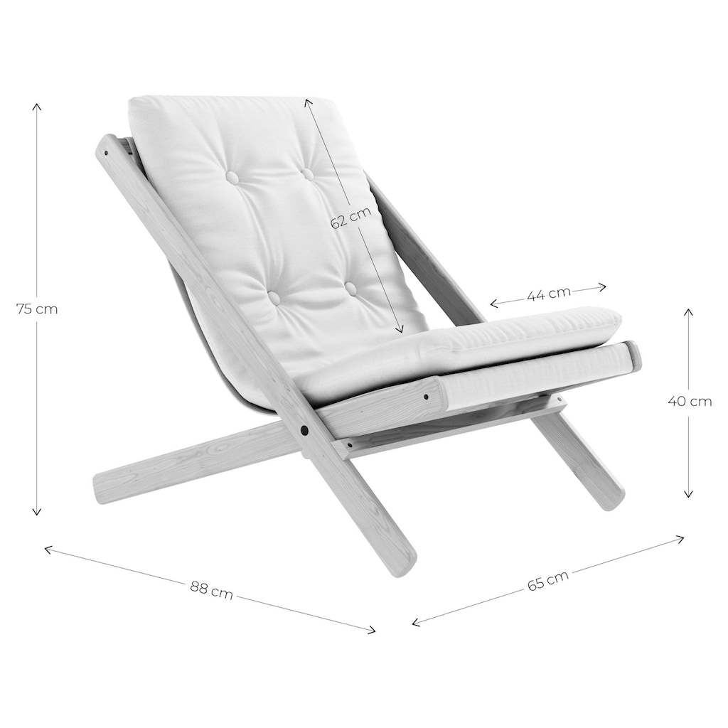Karup Design Loungesessel »Boogie OUT«, Gartenstuhl, schnell trocknende und wasserabweisender Sitzauflage