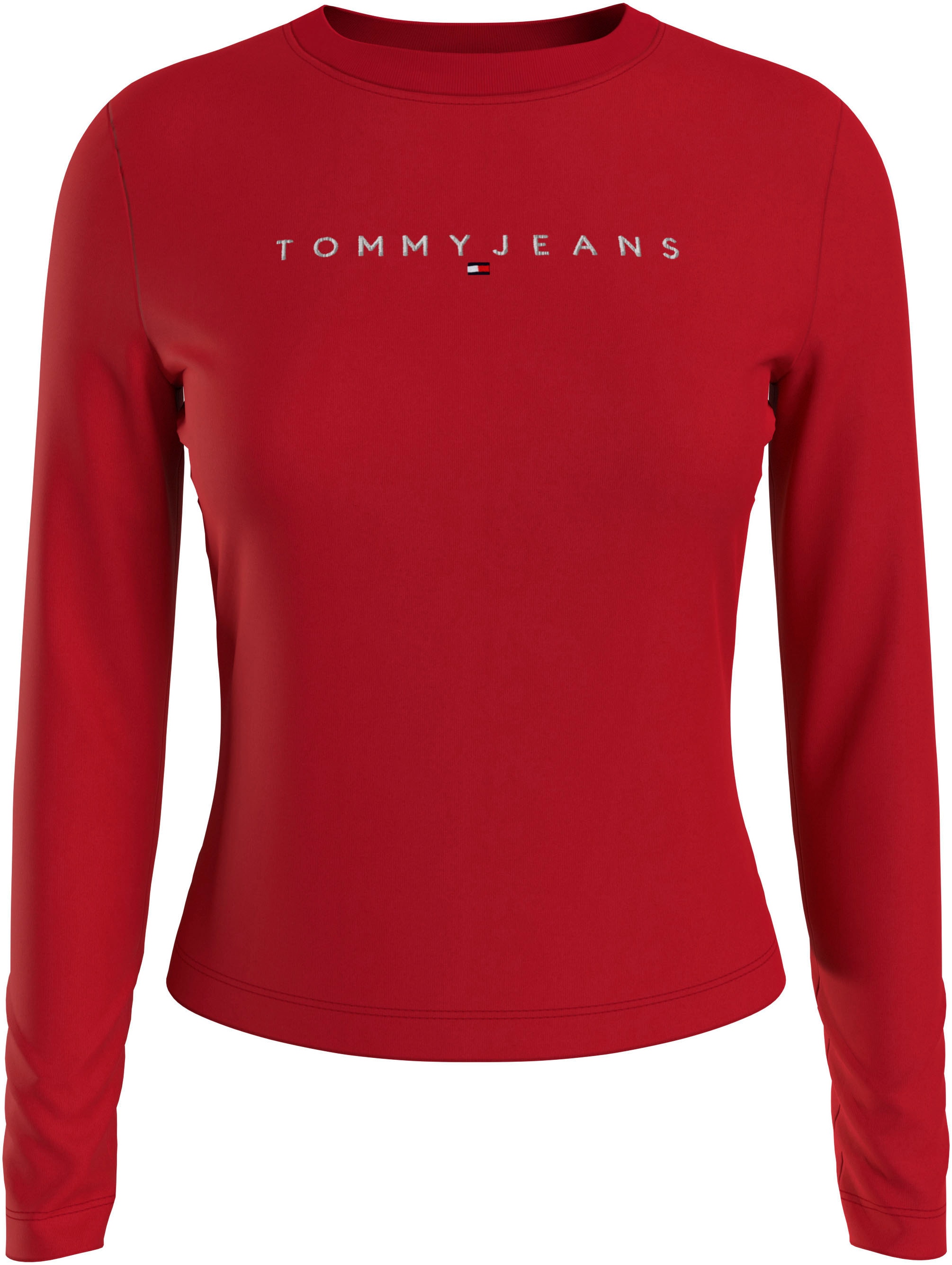 Tommy Jeans Langarmshirt Logostickerei OTTO Longsleeve«, Linear »Slim Shirt mit bei bestellen