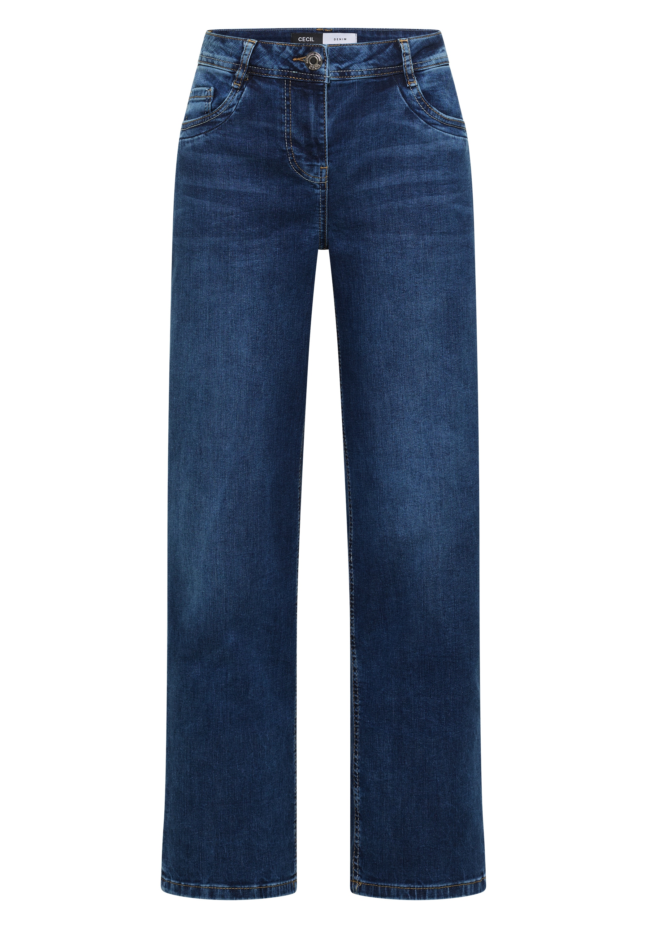 Cecil Weite Jeans »Style Neele« mit Turn-Up im Leo-Look
