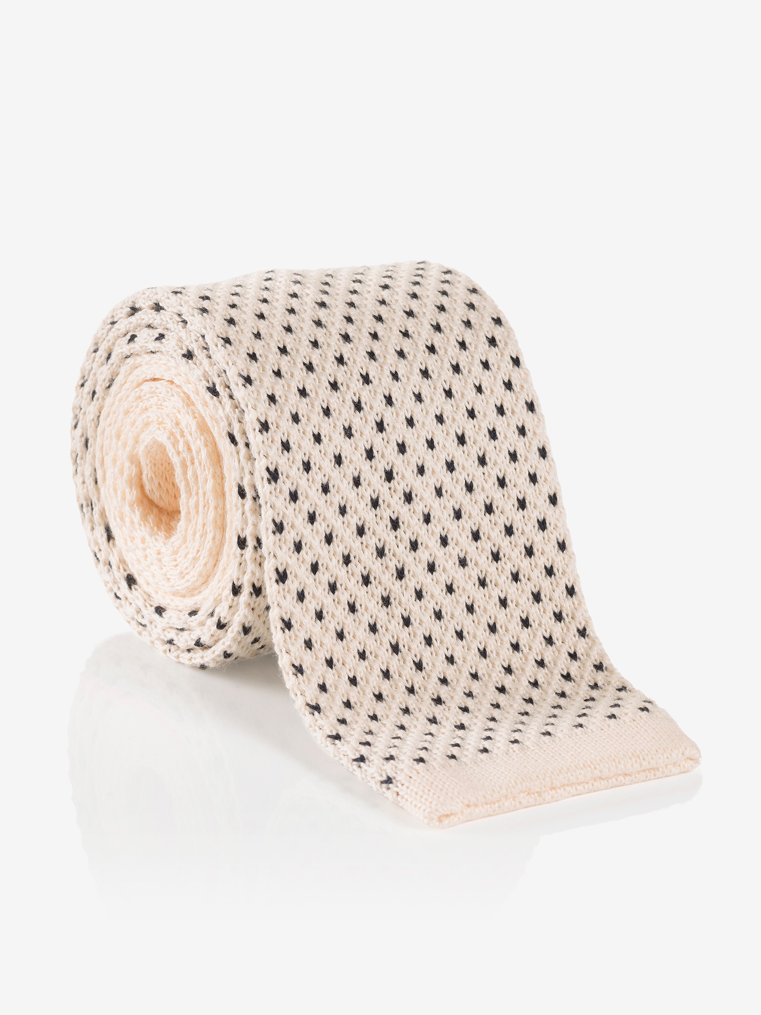 Cinque Herren Krawatte 1 Stk. tlg. mit feinem Hahnentrittstrickmuster in beige