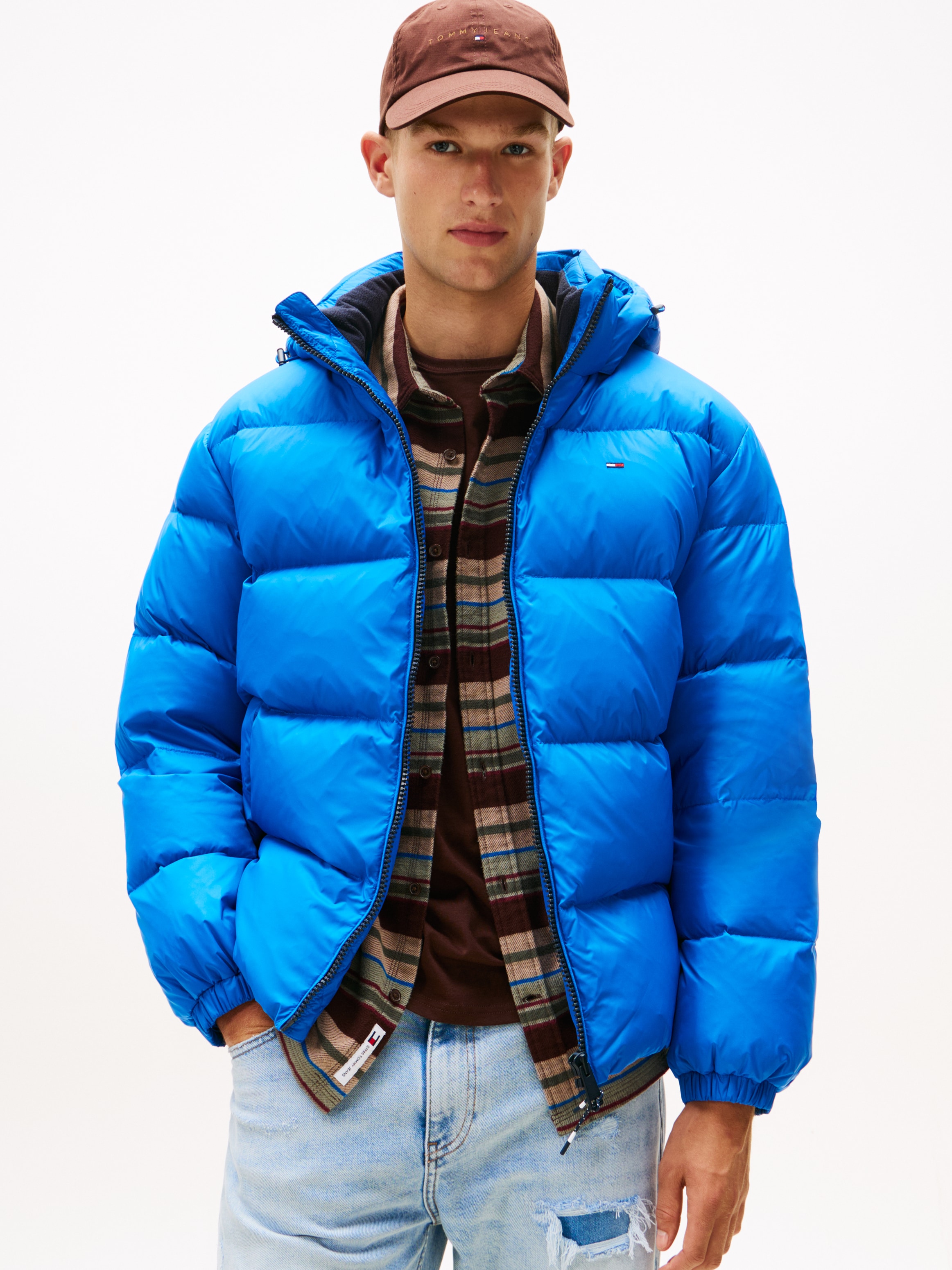 Tommy Jeans Steppjacke »TJM ESSENTIAL DOWN JACKET EXT« mit Kapuze Winterjacke Outdoorjacke Gefüttert 2 in 1 Jacke abnehmbare Kapuze