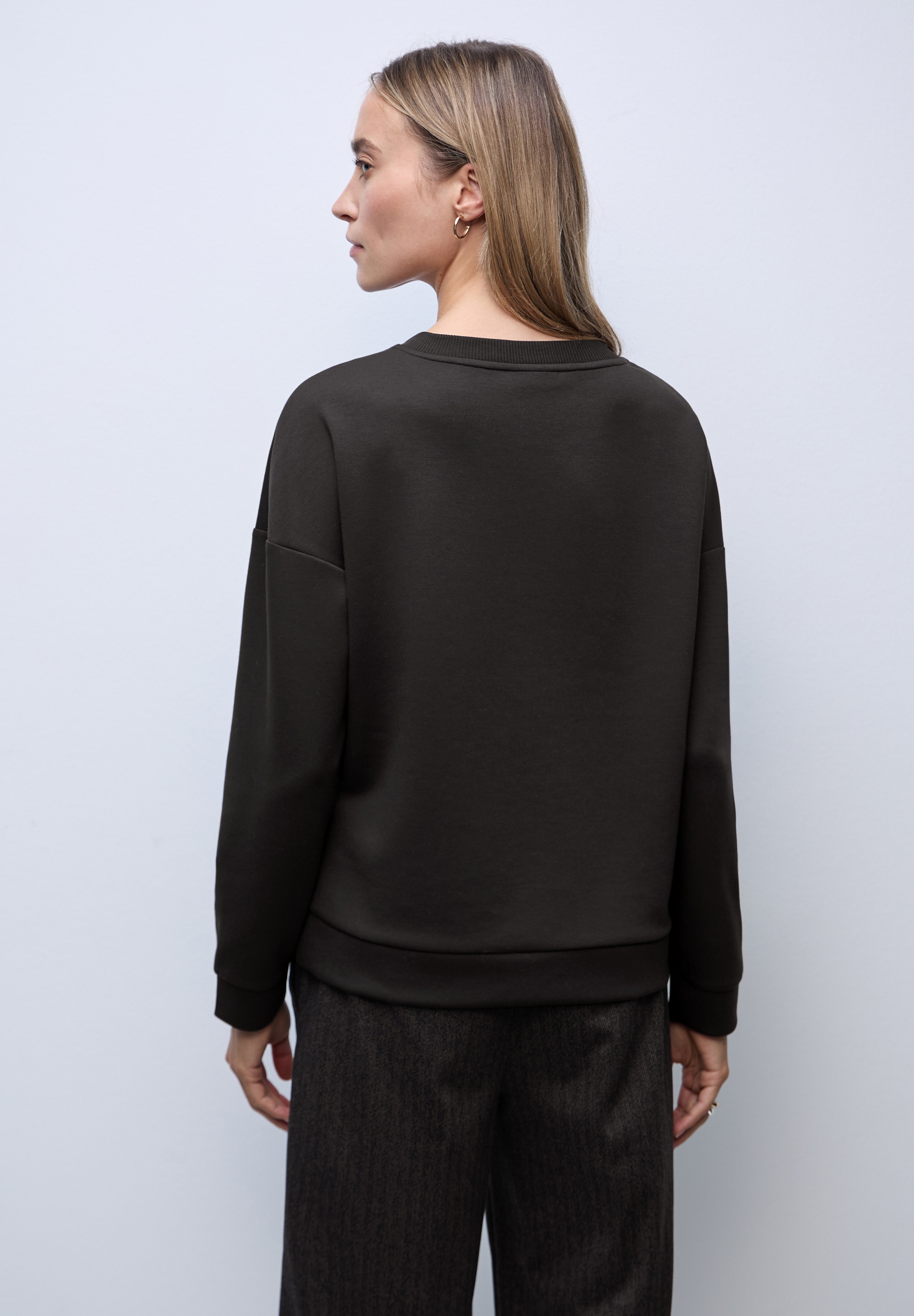STREET ONE Sweater , Rundhals mit Ripp-Detail
