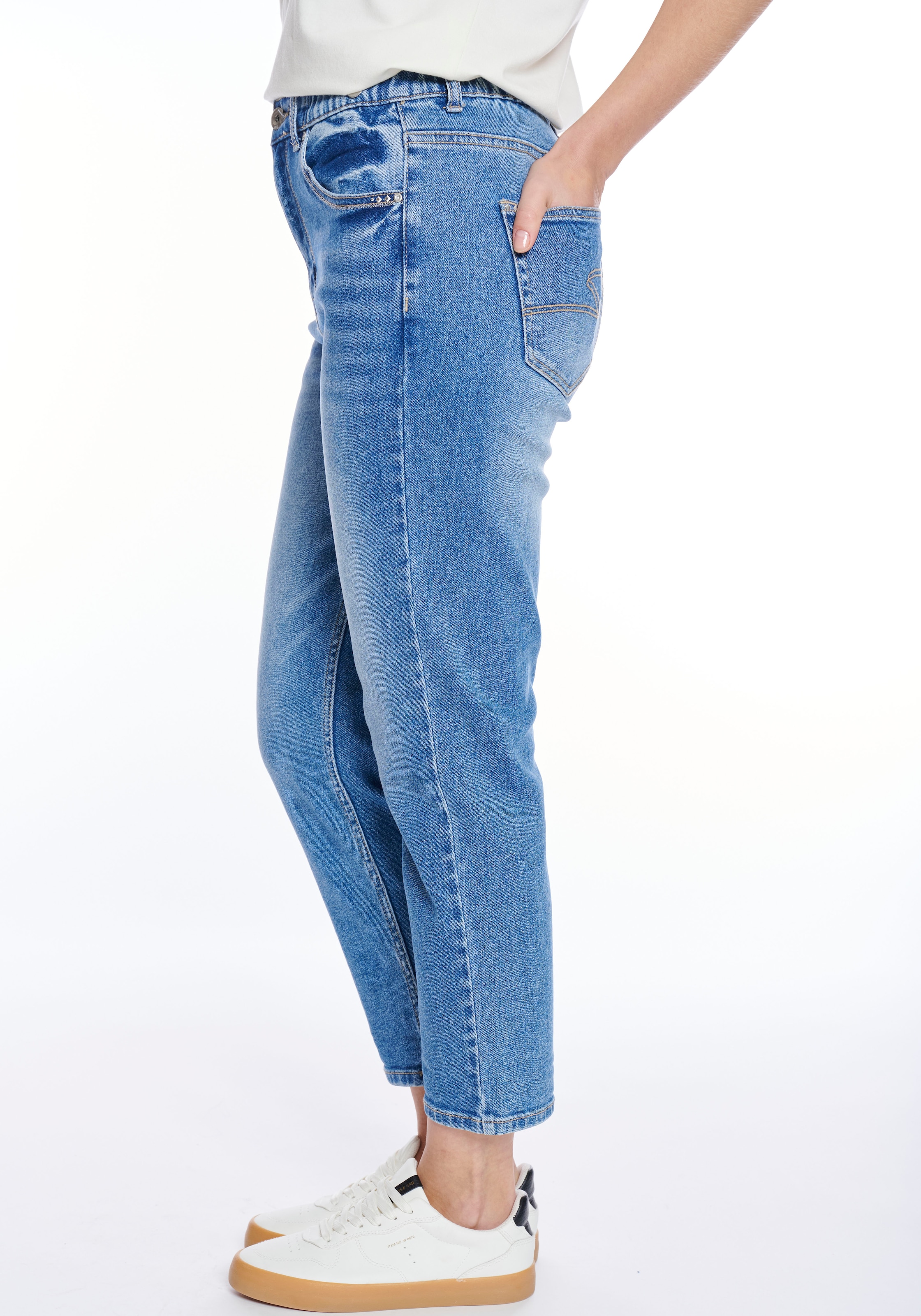 ZABAIONE High-waist-Jeans »Ma44rbella«, mit seitlichem Gummizug am Bund