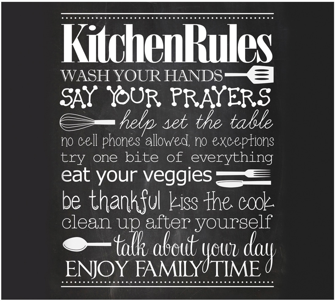 Zeller Present Herdblende-/Abdeckplatte »Kitchen Rules« Klett & Flausch Befestigung,