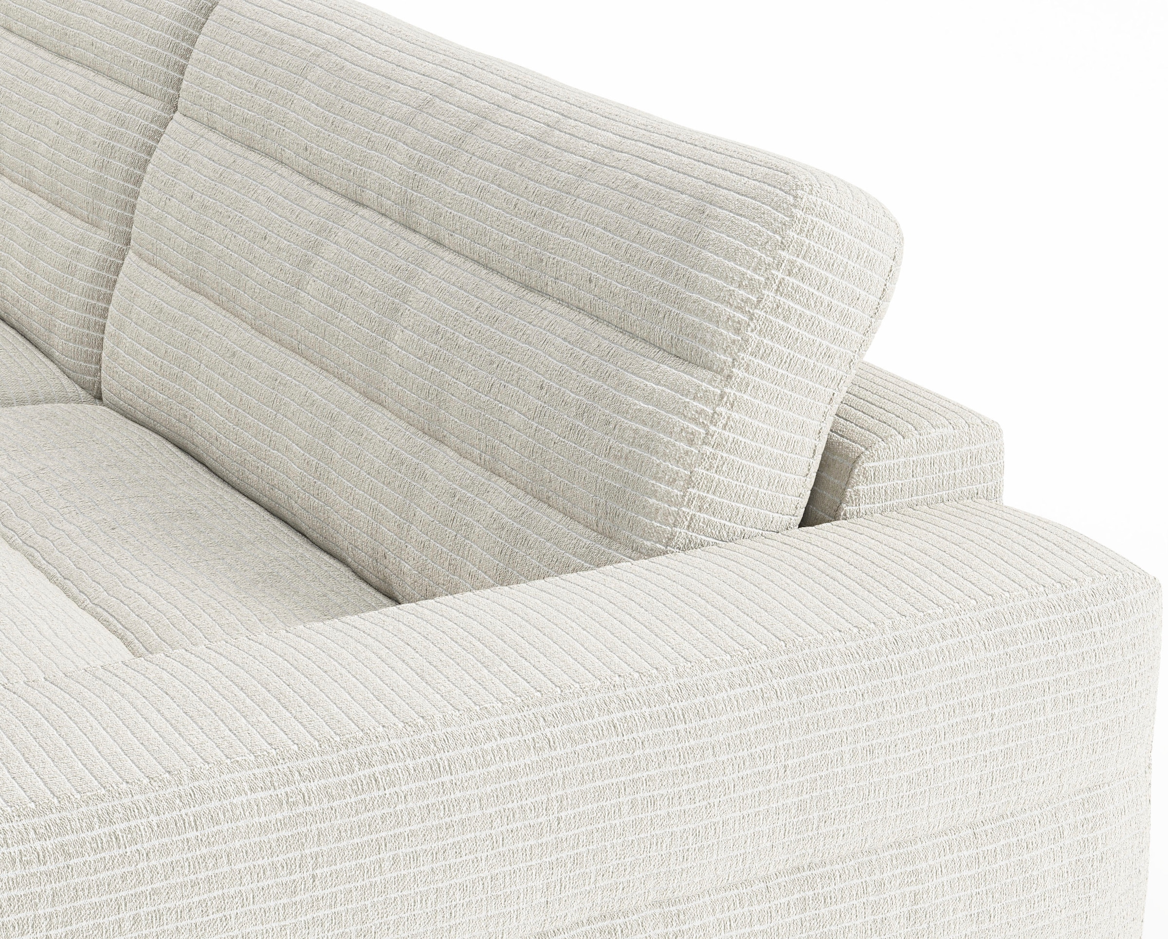 3C Candy Big-Sofa »Stripes Megasofa, tolle Verarbeitungsdetails, bequem und komfortabel«, Lose Rückenkissen, mit feiner Quersteppung