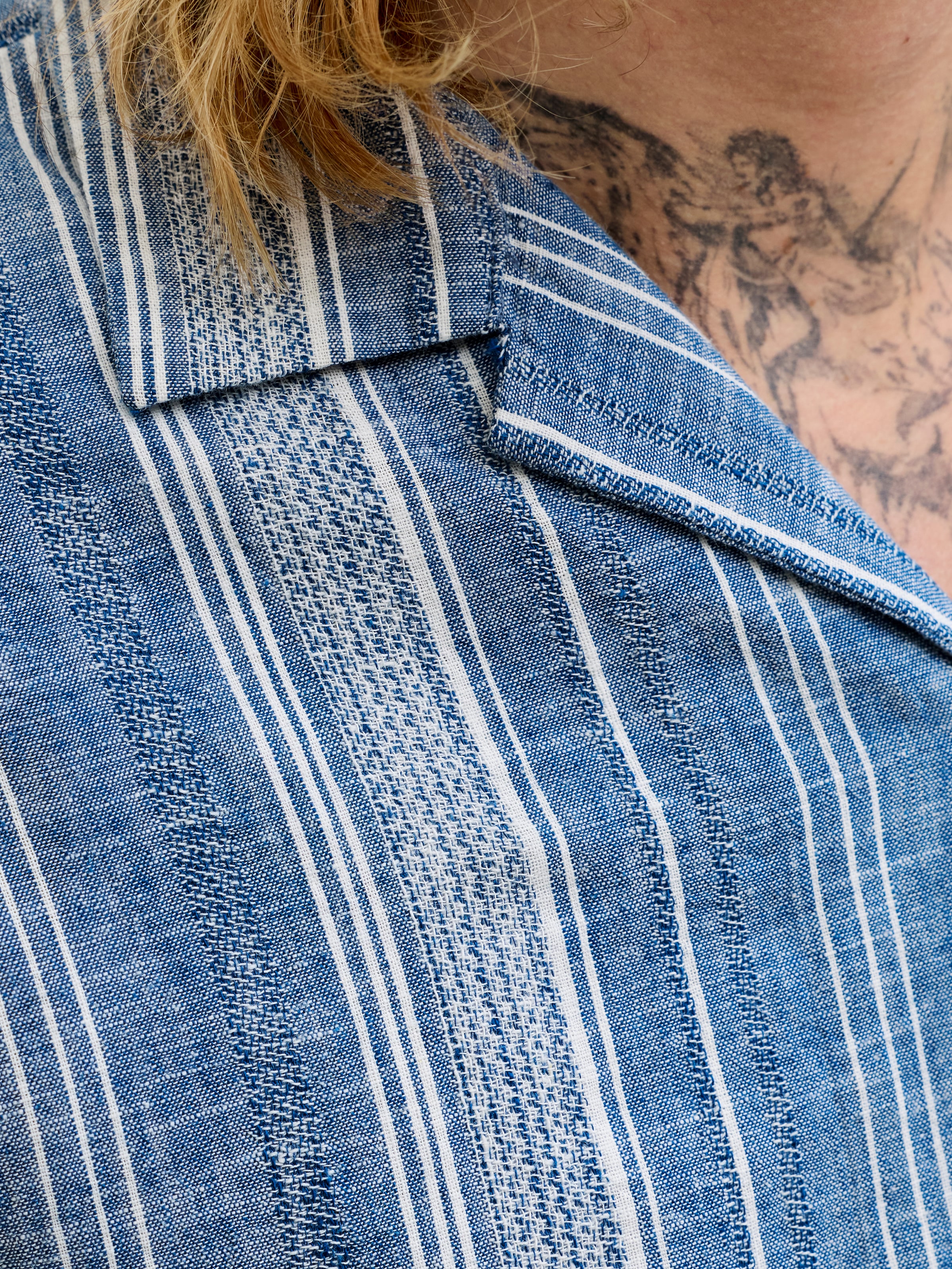 Jack & Jones Kurzarmhemd »JPRBLUSUMMER LIN. BLEN DOBBY SS SHIRT SN«