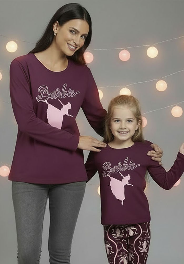 KIDSWORLD Langarmshirt »BARBIE Glitzerdruck Shirt für kleine Mädchen, Mama&Me Style, Mattel« BARBIE Nussknacker Shirt, Mini-Me