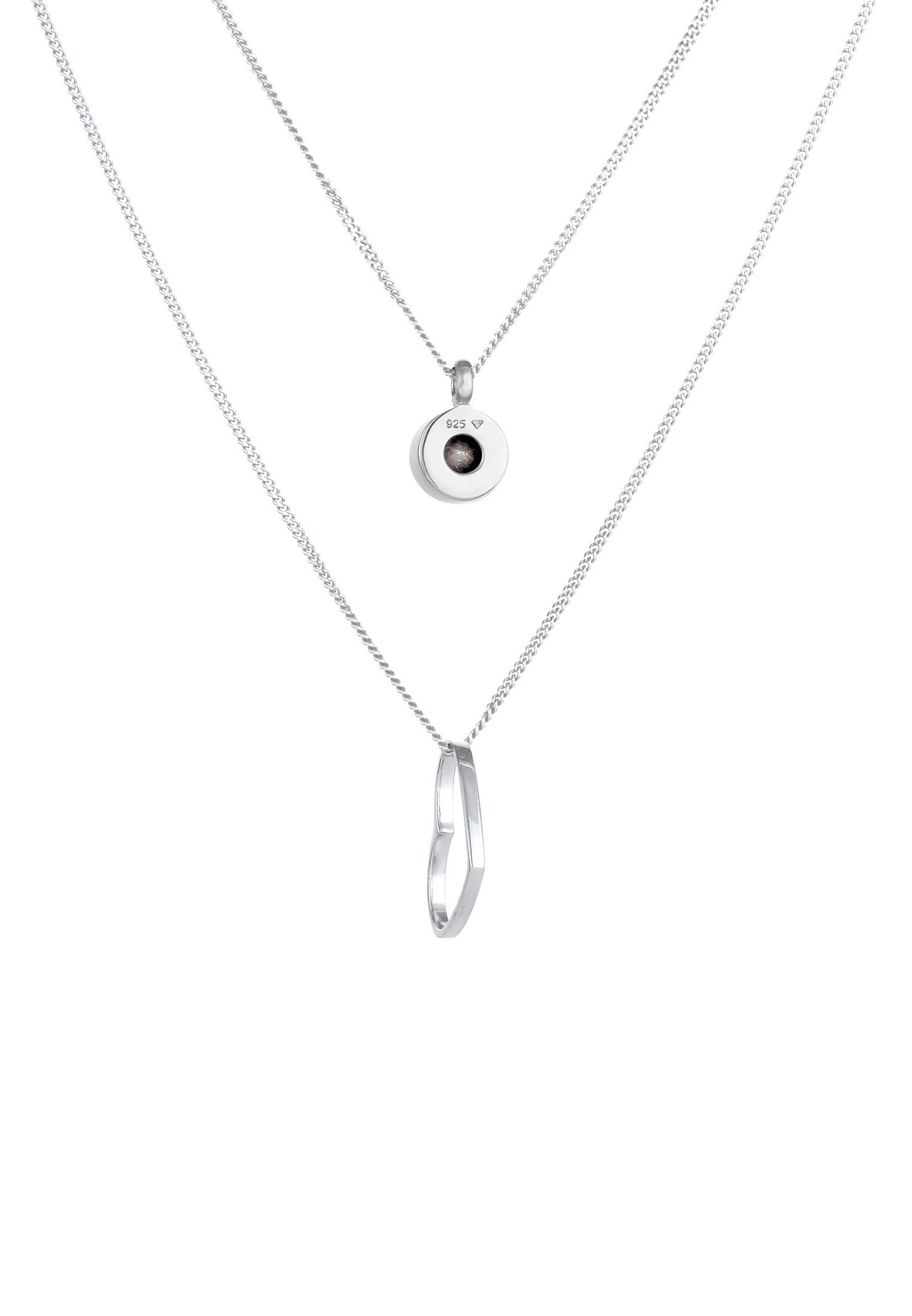 Elli Silberkette »Halskette Layer Herz Love 925 Silber, mit Kristallen von Swarovski®«