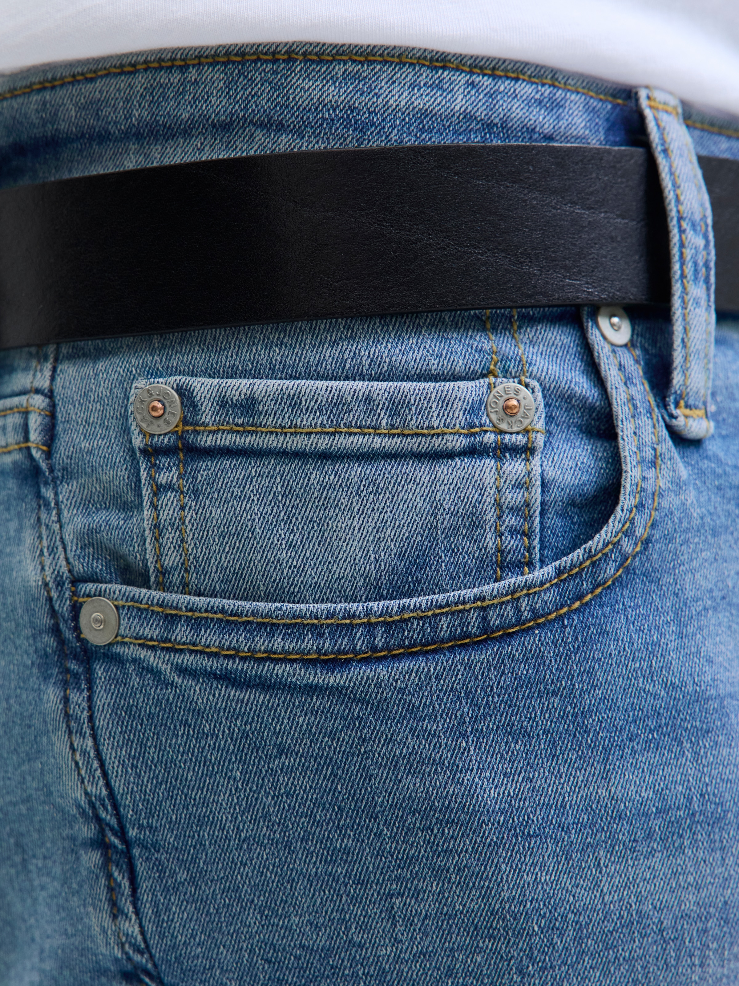 Jack & Jones Slim-fit-Jeans »JJIGLENN Jeans mit schmaler Beinform und Stretch für Komfort« Baumwollmischung, slim fit