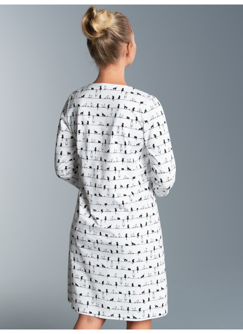 Trigema Nachthemd »TRIGEMA 3/4 Arm Nachthemd mit Katzenmotiv«, (1 tlg.)