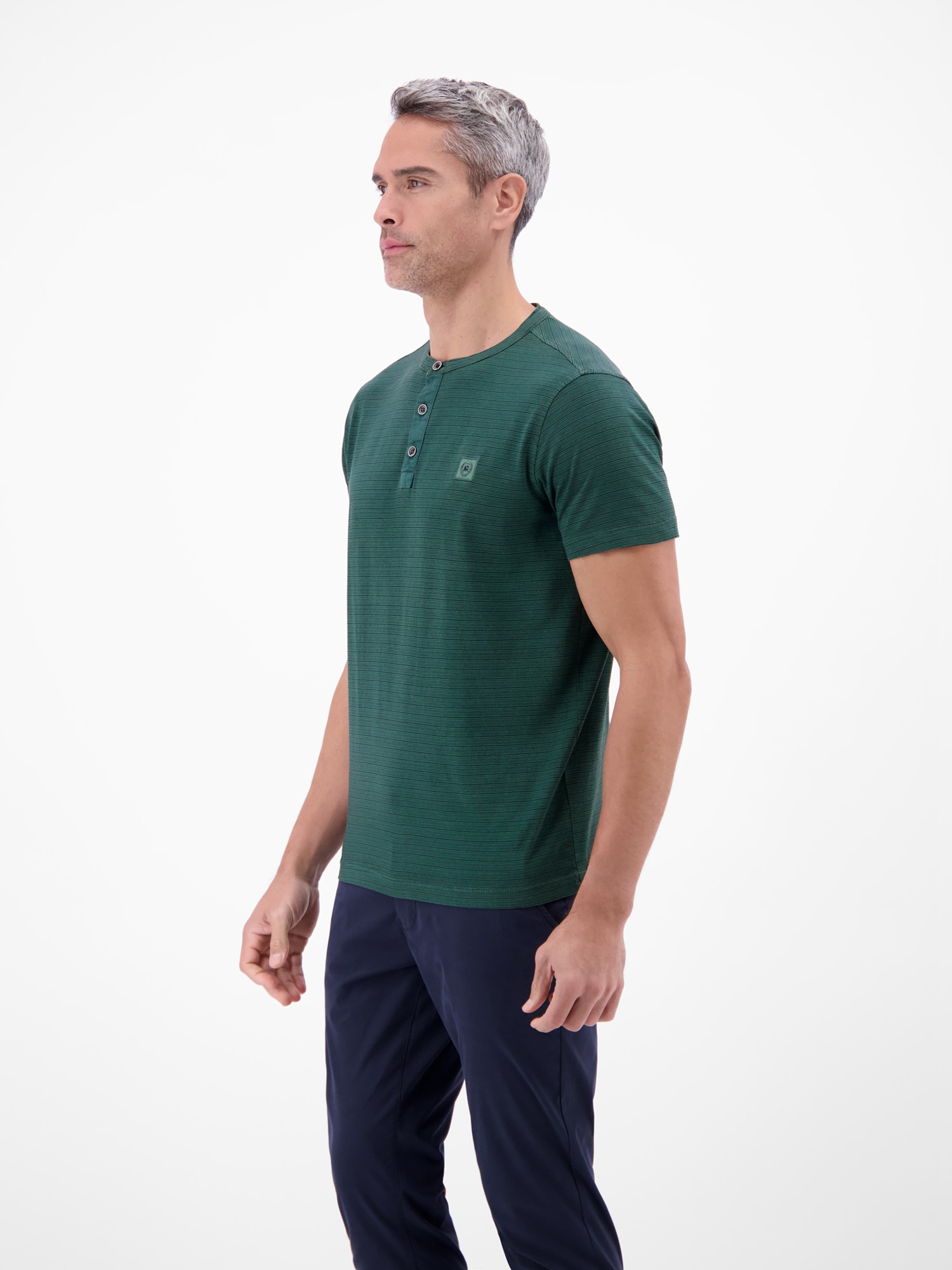 LERROS T-Shirt »T-Shirt in Fineliner-Optik, Rundhalsausschnitt«