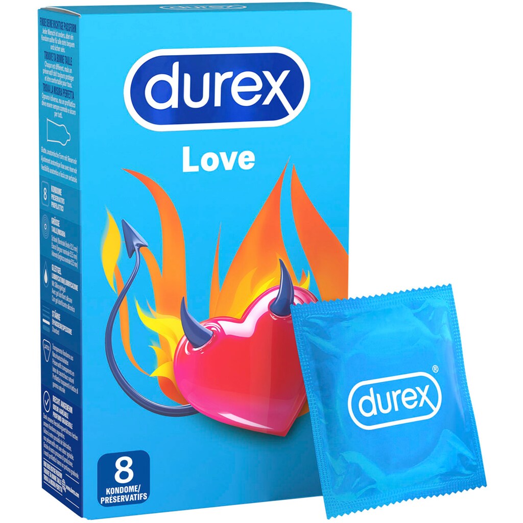 durex Kondome »Love«, (Packung, 8 St.), mit schmaler Passform
