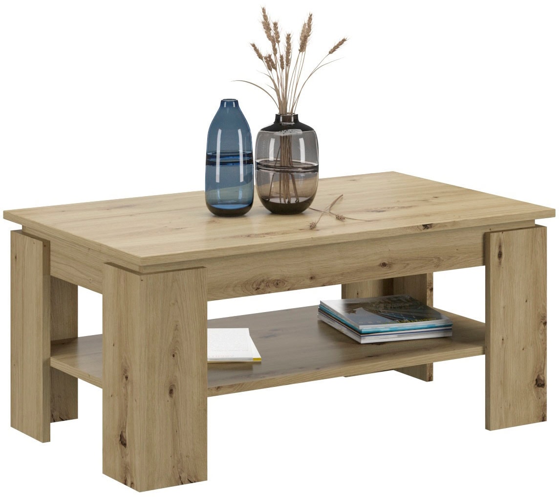 INOSIGN Couchtisch »Kalmar, rechteckig, 100 x 60 cm, 1 Ablageboden«, (1 St.), Sofatisch, Beistelltisch, Kaffetisch, Wohnzimmertisch, coffee table