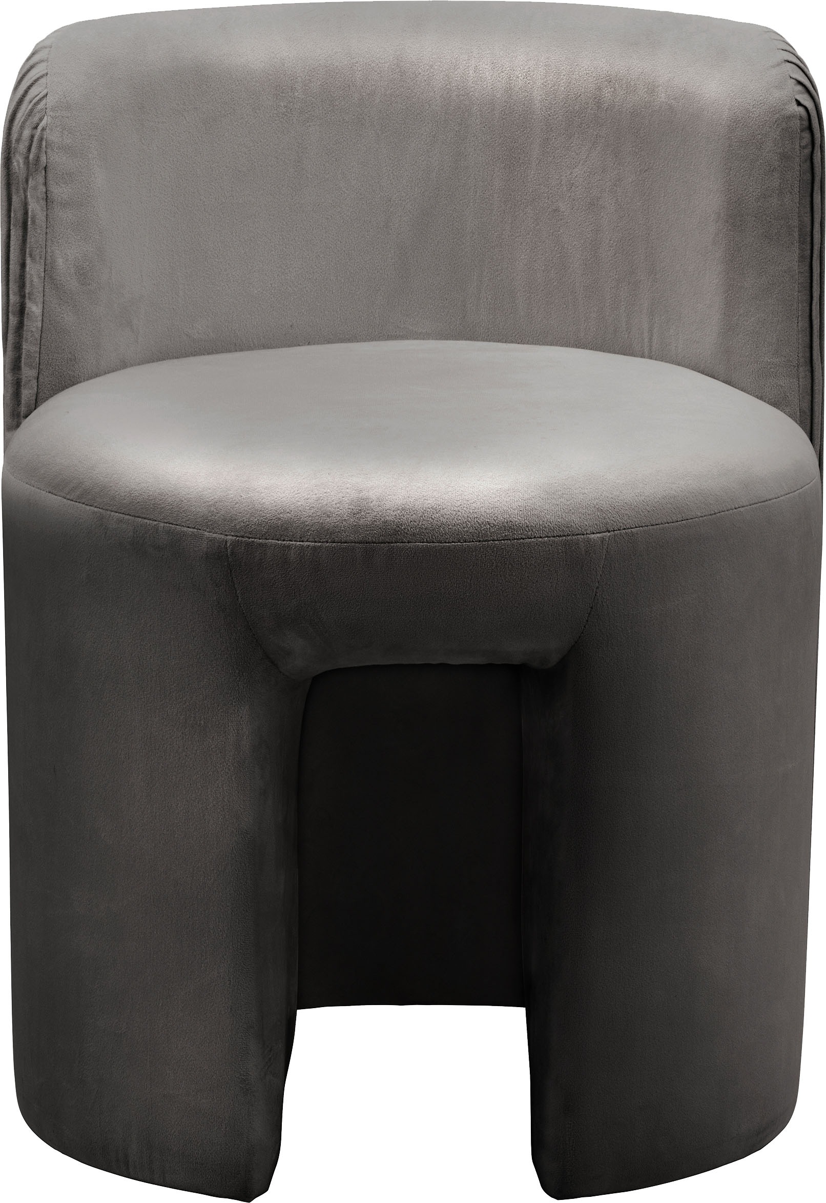 Kayoom Sitzhocker »Hocker Curvy 125, TOPSELLER!, bequeme Rückenstütze« OTTOs Choice, 1 Stk. tlg. Runder Hocker mit Rückenstütze in Plisee-Look, Samtbezug, gepolstert