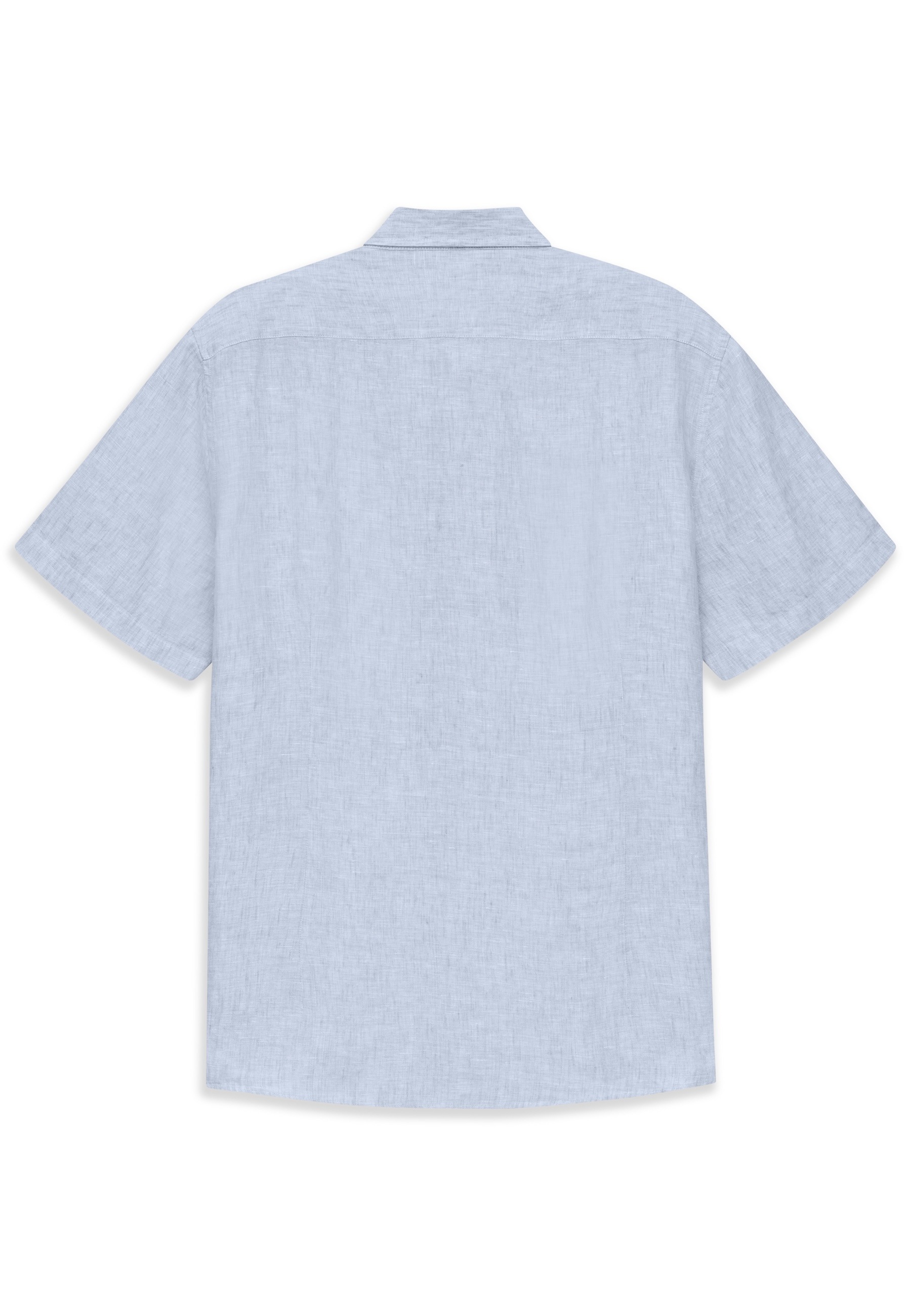 bugatti Kurzarmhemd Modern Fit aus Leinen mit Button-Down-Kragen