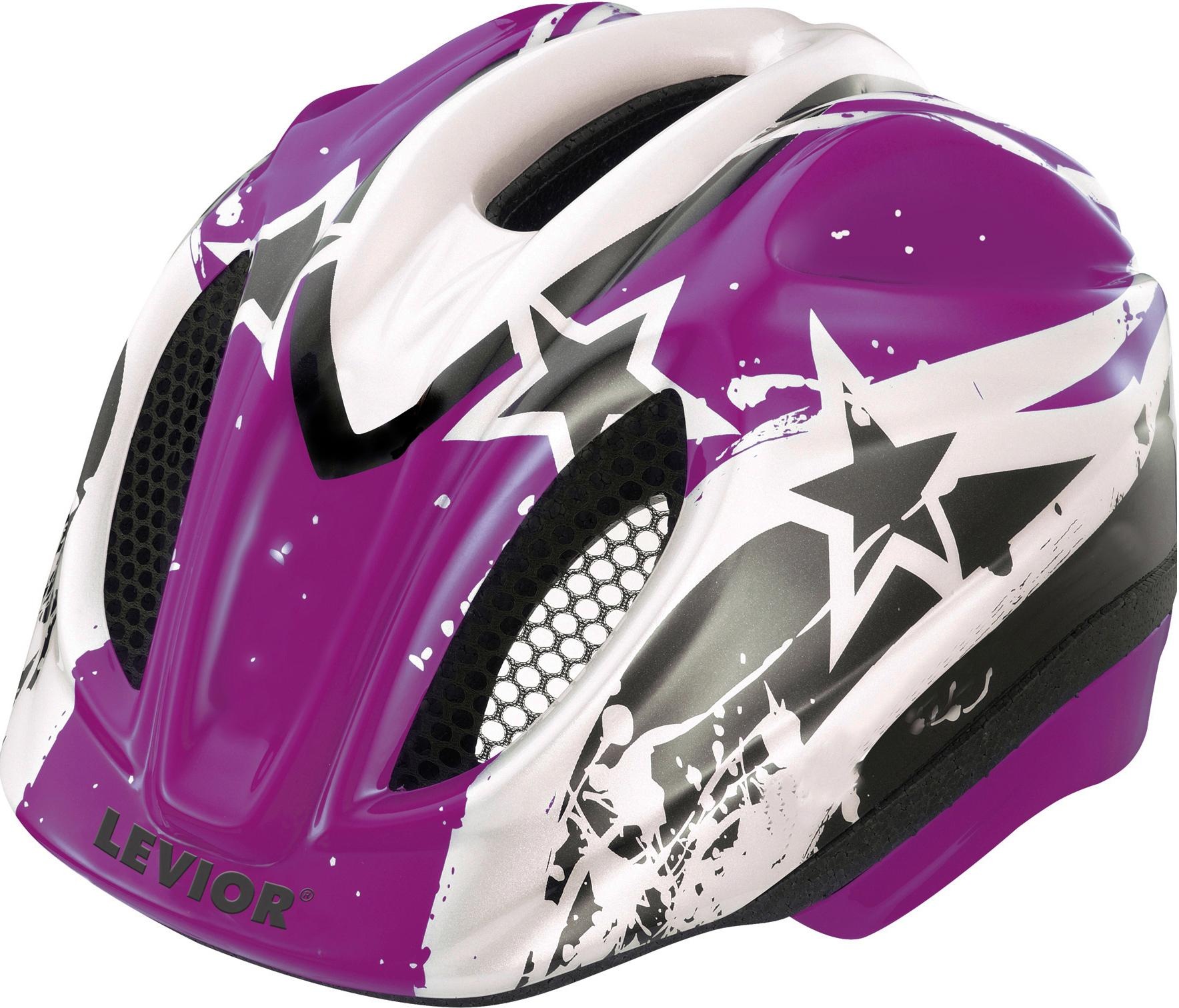 Levior Kinderfahrradhelm »Stars« in lila, Größe S Kopfumfang: 46 cm - 51 cm