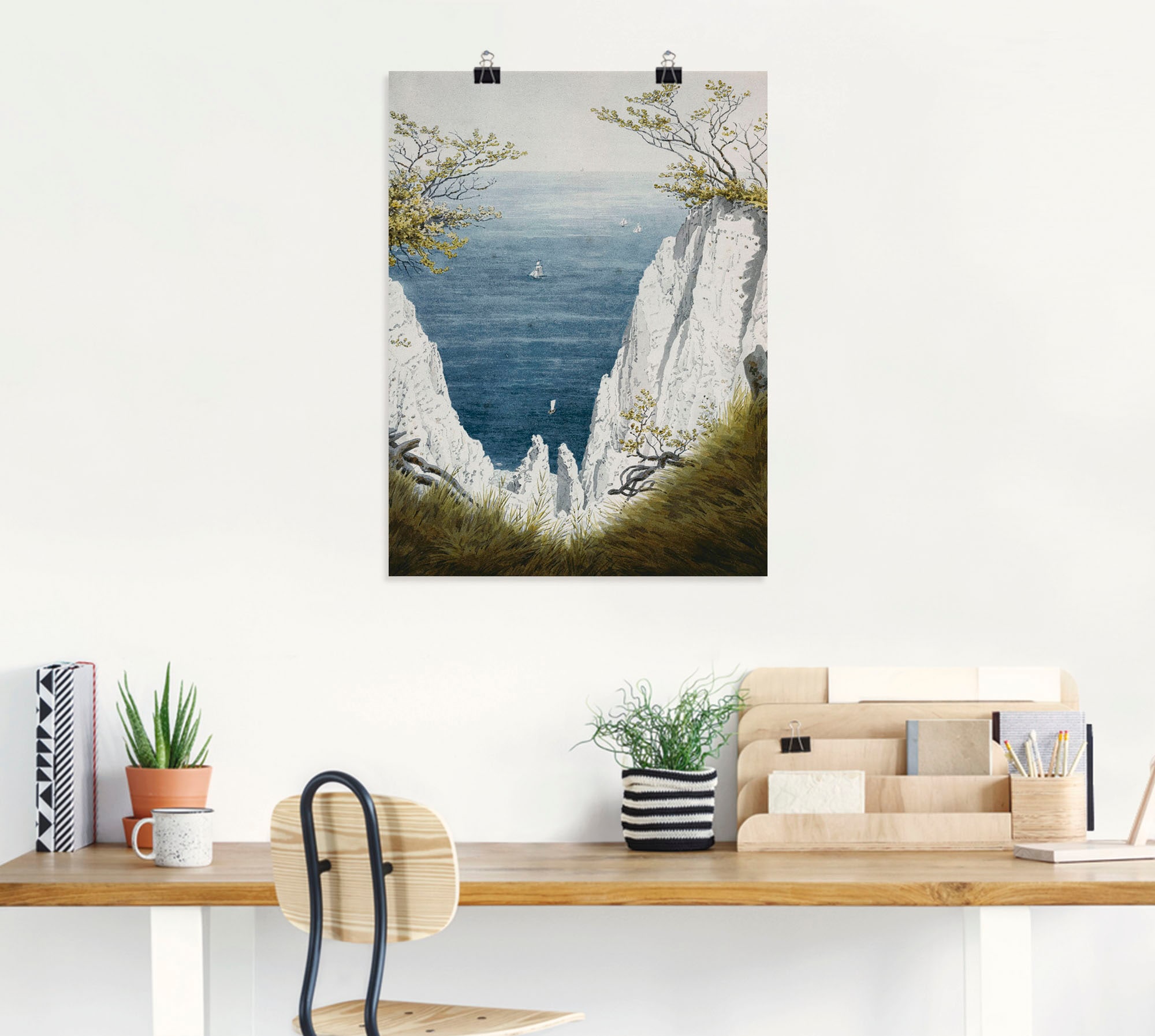 Artland Wandbild »Kreidefelsen auf Rügen, um 1826« Gewässer 1 Stk. tlg. als Leinwandbild, Poster in verschied. Größen