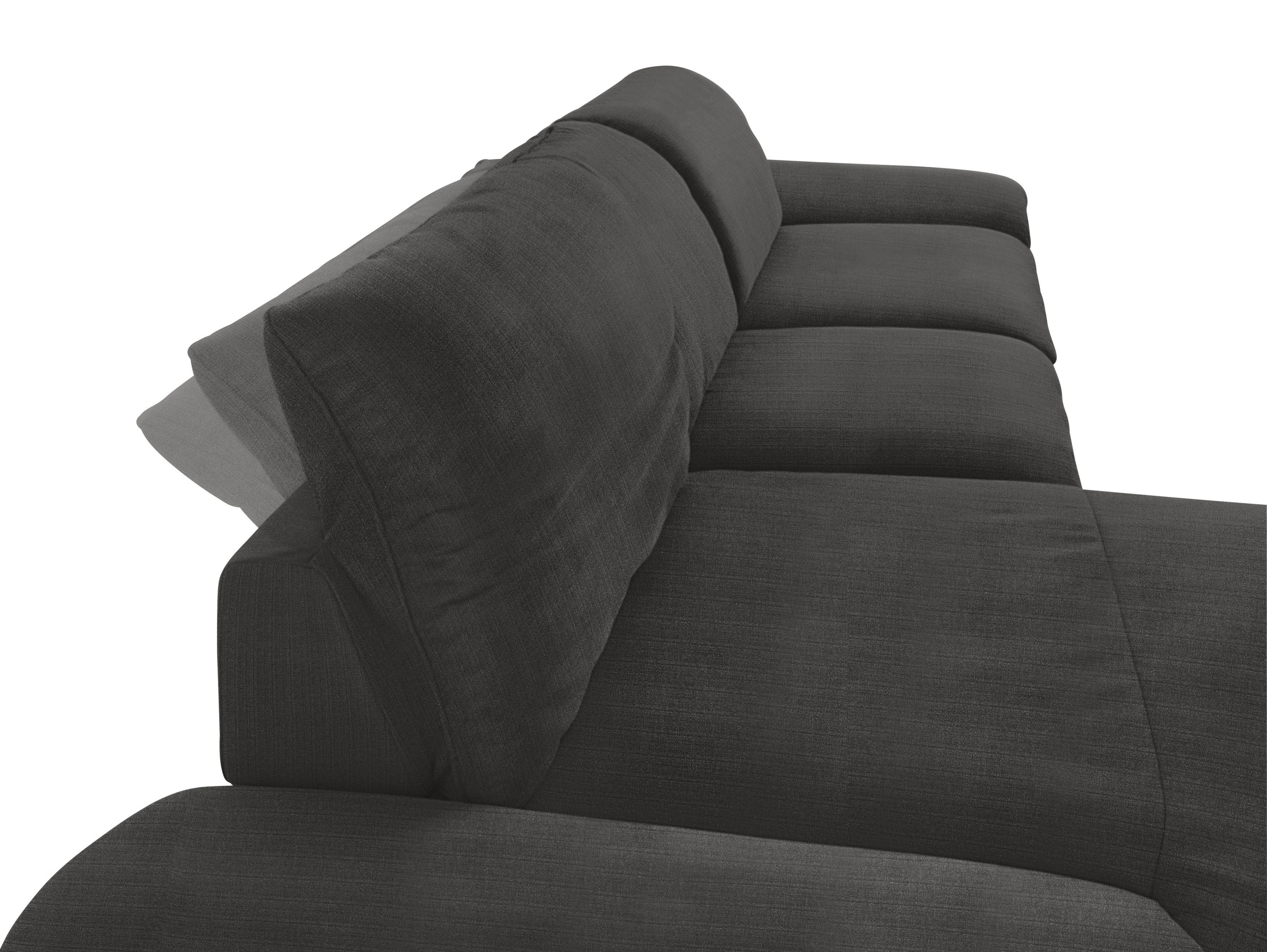 W.SCHILLIG Ecksofa »enjoy&MORE«, Sitztiefenverstellung, Füße schwarz pulverbeschichtet, Breite 340 cm