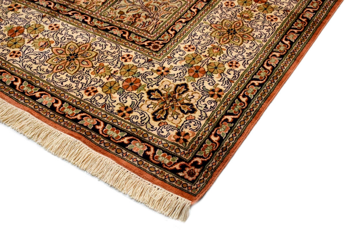 Kayoom Seidenteppich »R.Taj 9604«, rechteckig, 10 mm Höhe, Einzelstück mit Zertifikat, Wohnzimmer