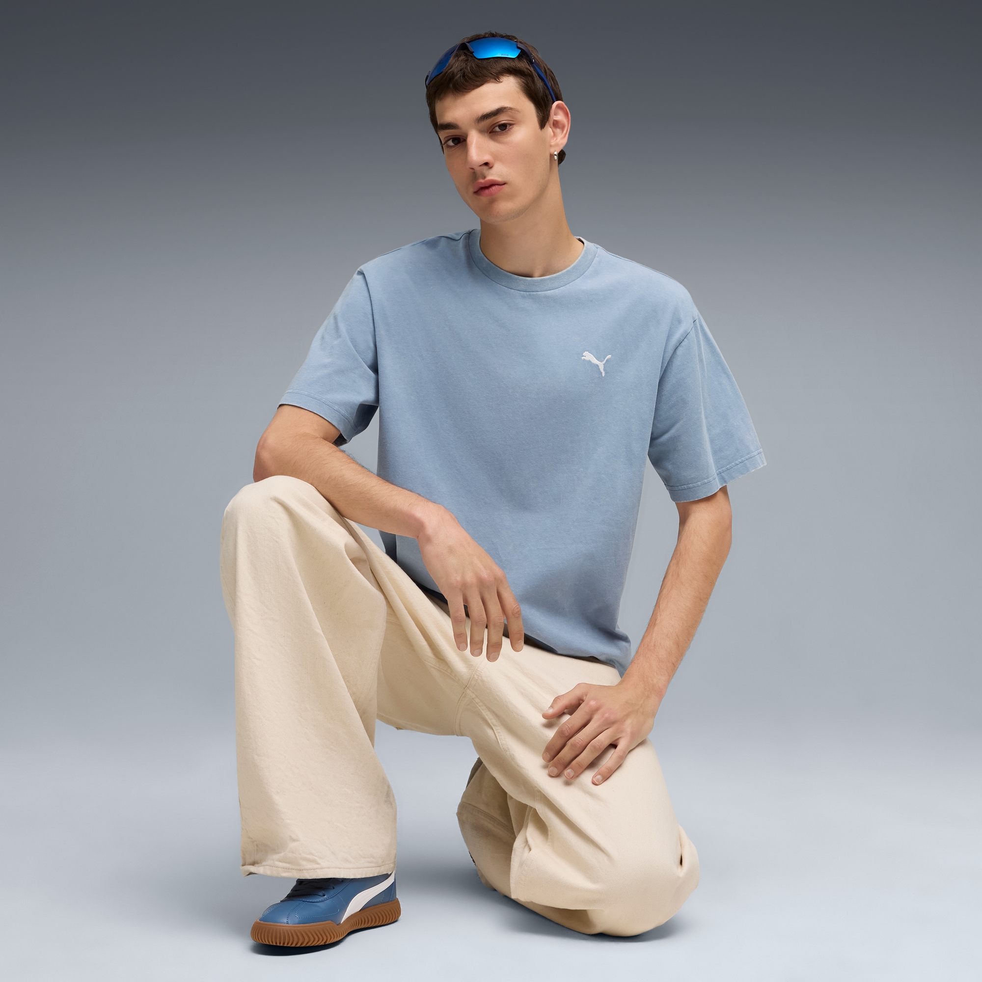 PUMA T-Shirt »ESS ELEVATED RELAXED WASH TEE« Kurzarmdesign, Rundhalsausschnitt, mit Print-Applikation