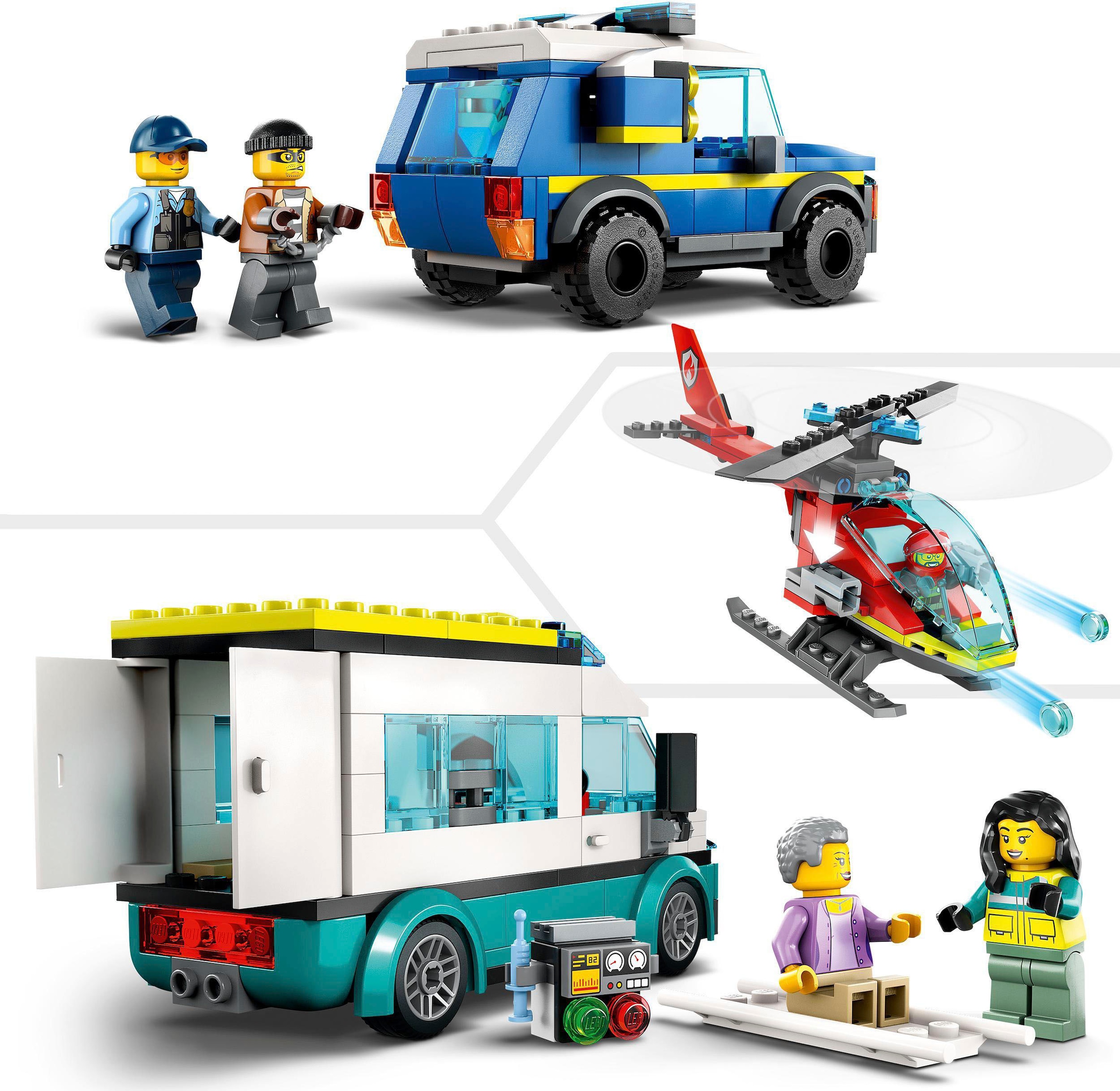 LEGO® Konstruktionsspielsteine »Hauptquartier der Rettungsfahrzeuge (60371), LEGO® City«, (706 St.), Made in Europe