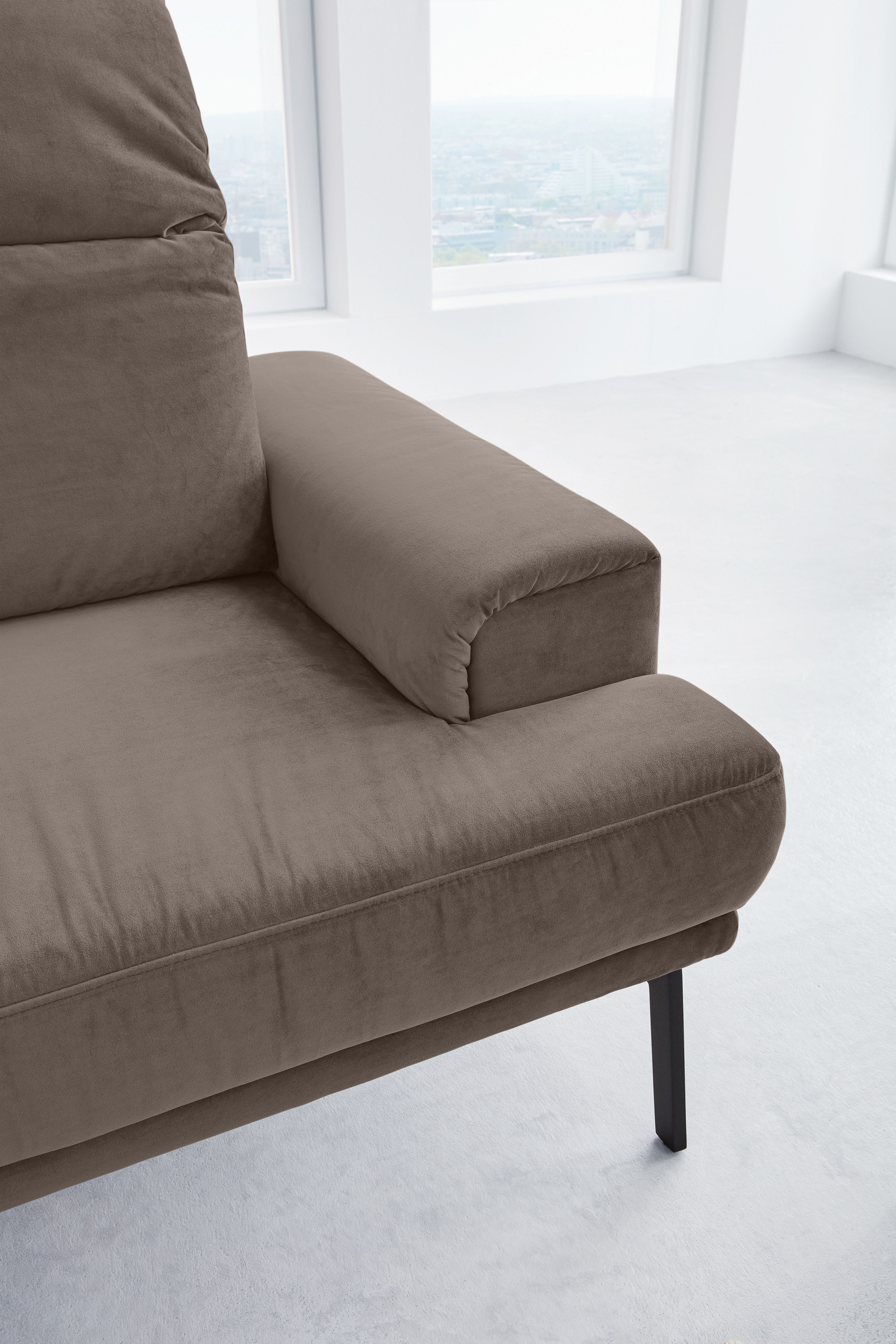 Musterring 3-Sitzer »MR 4580«, inkl. Kopf- und Sitztiefenverstellung, Fuß schwarz, B228 x T103 cm