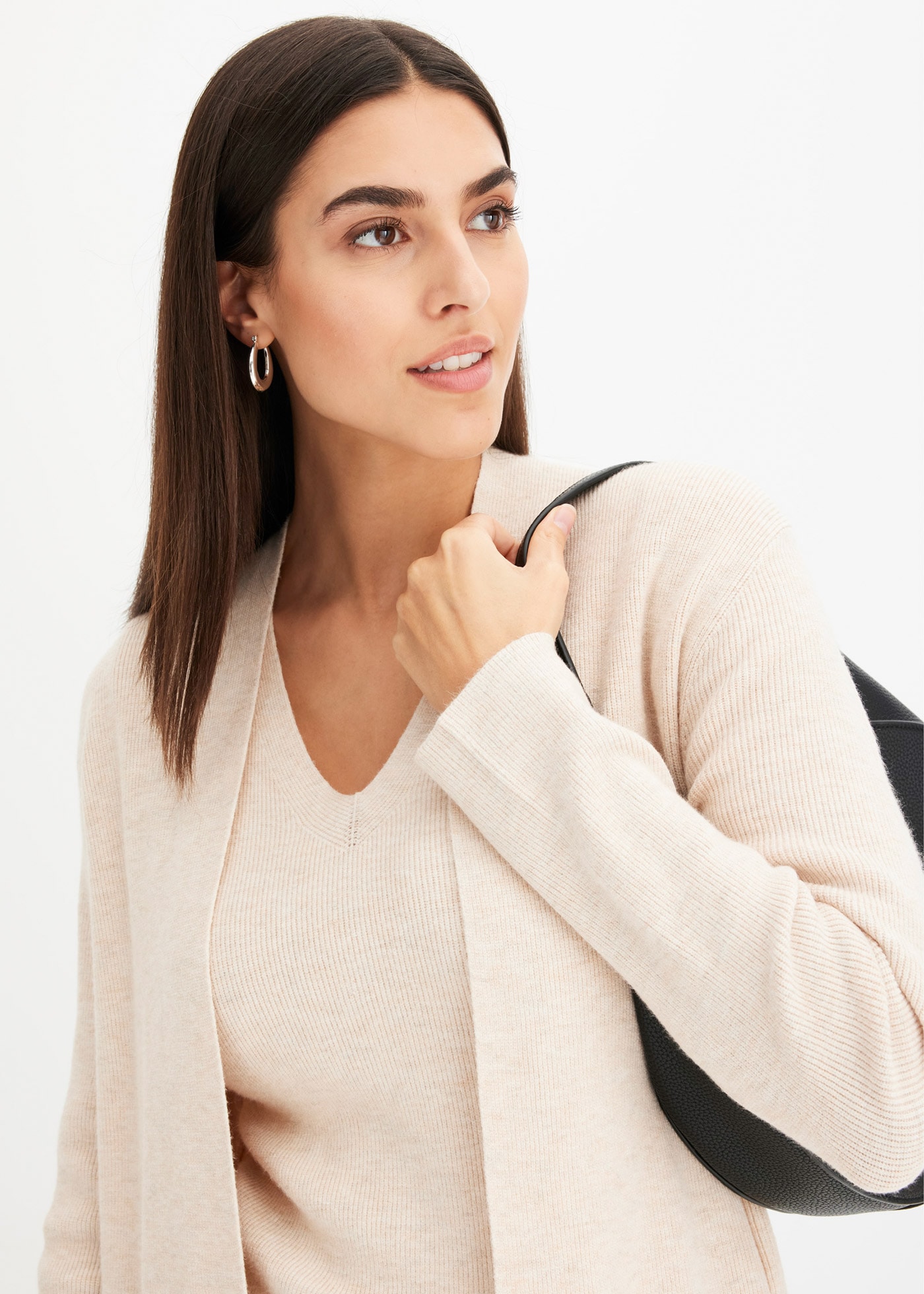 bonprix Longstrickjacke 1 Oversize-Passform, eleganter Stil