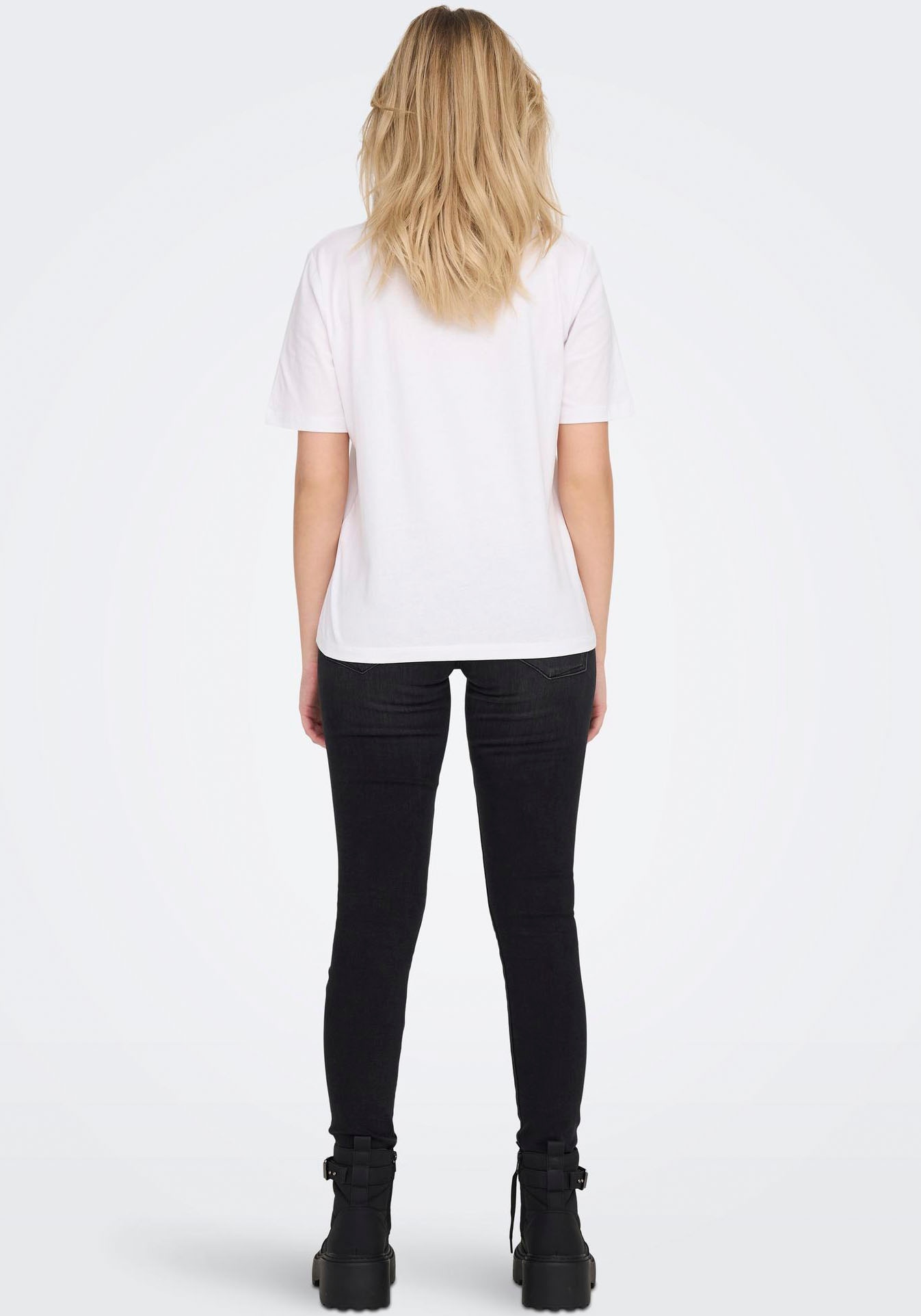 ONLY Kurzarmshirt »ONLONLY – T-Shirt mit Rundhals und klassischem Schnitt«, regular fit, casual, Single Jersey, Baumwolle, Rundhals