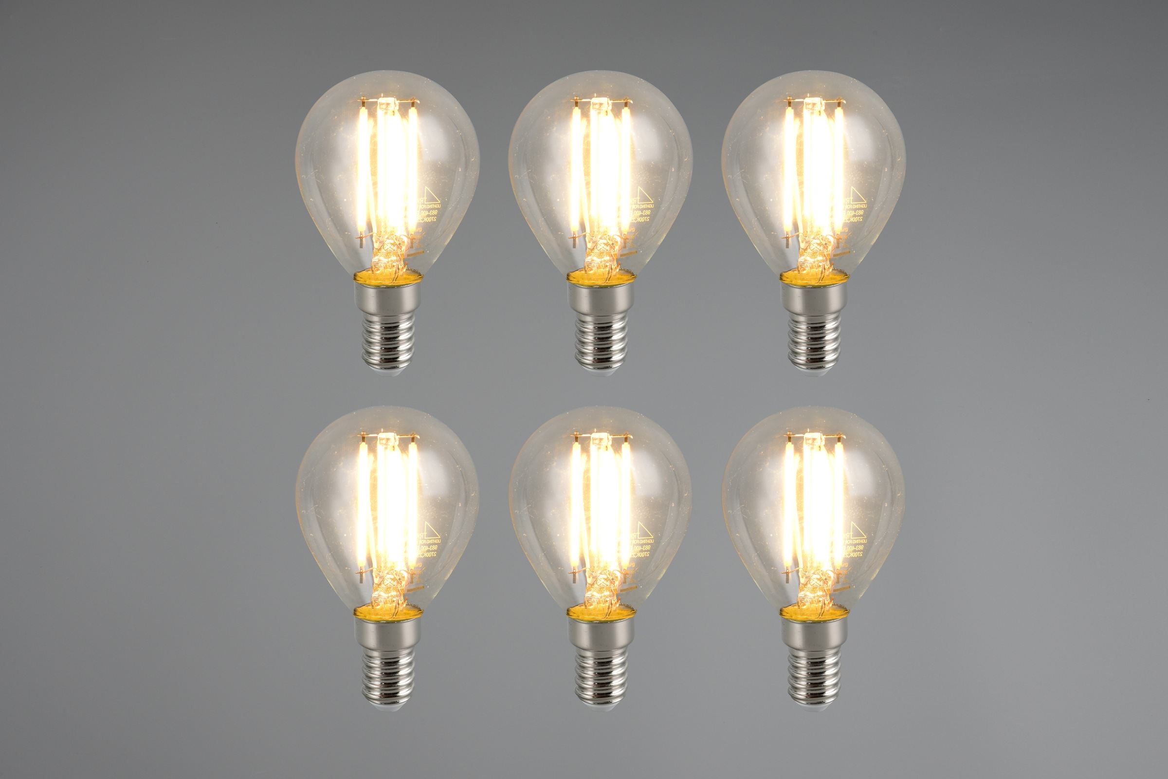 TRIO Leuchten LED-Filament »Leuchtmittel Set E14« E14 6 Stk. Warmweiß 6er Set Filament Leuchtmittel E14 Fassung, Glühbirne E14 LED warmweiß