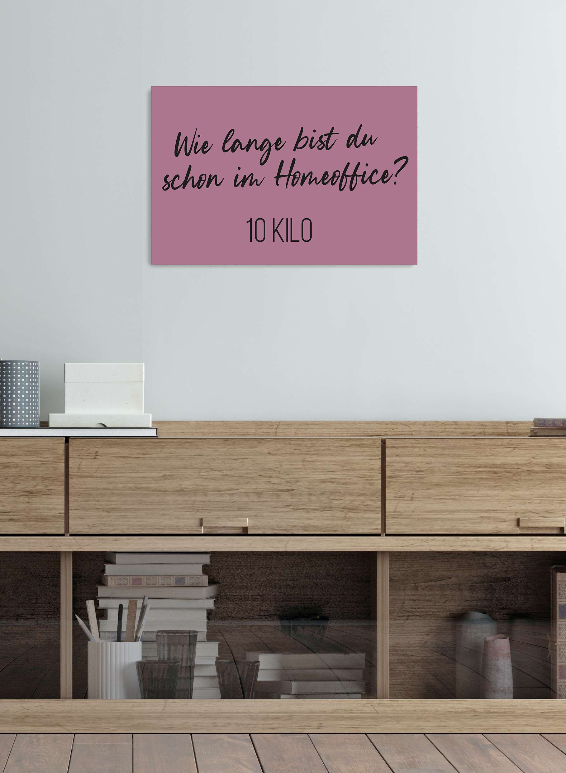 queence Metallbild »Homeoffice«, Sprüche-Schriftzug-Sprüche-Sprüche & Texte, (1 St.), Stahlschild, Blechschild, Sprüche, Texte, witzig