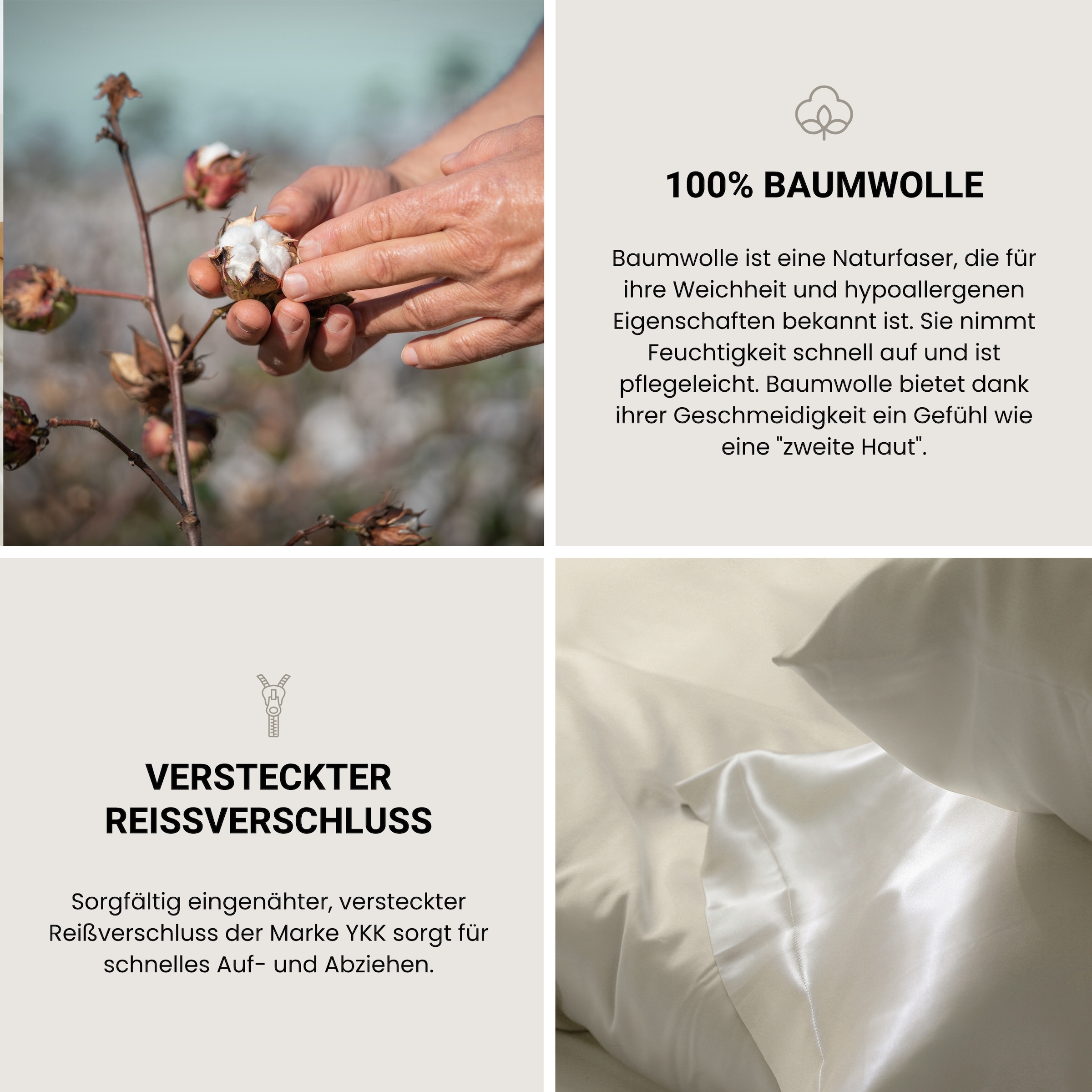 Schiesser Bettwäsche »Ella seidenmattes Premiumbettwäscheset aus feinstem Baumwollsatin«, Made in Green