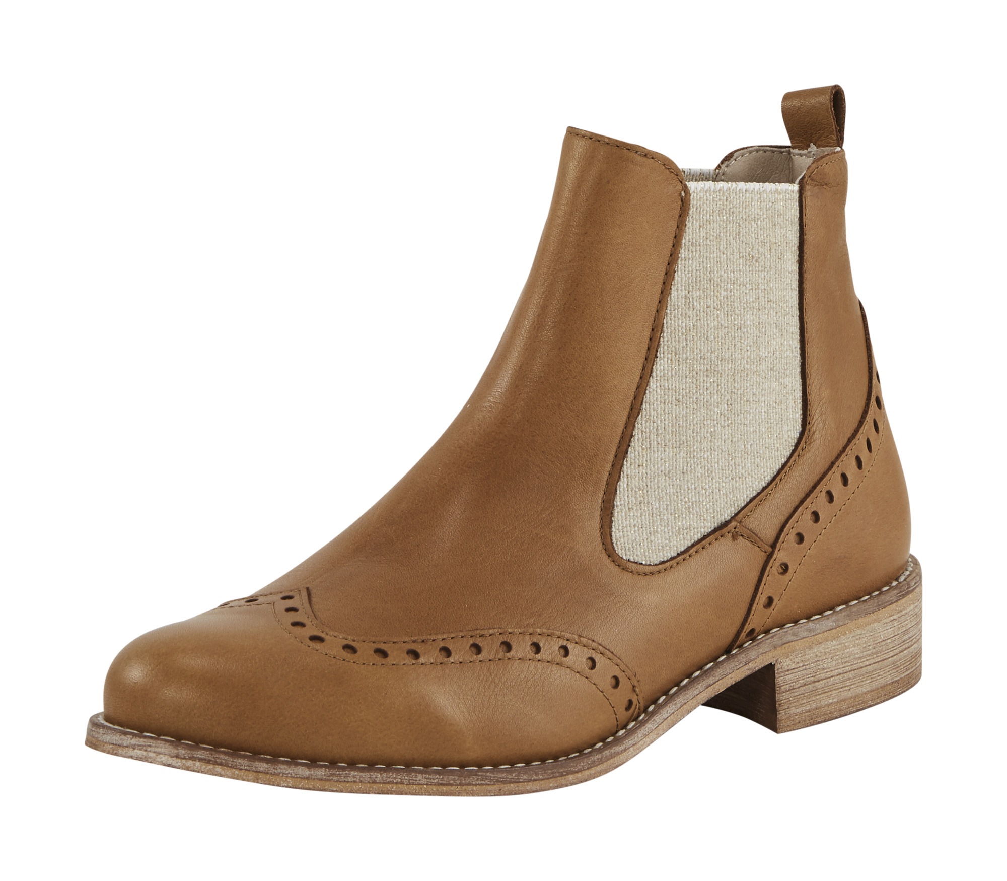 Stiefelette mit dekorative Nahtverarbeitung