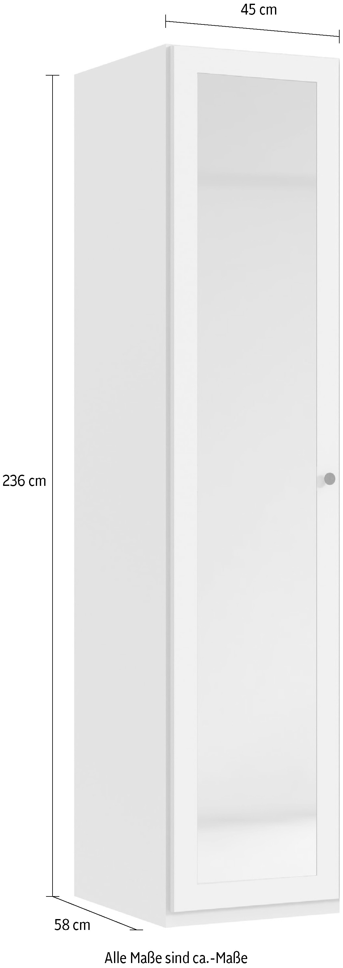 Wimex Kleiderschrank »New York mit Spiegeltüren« in 5 Breiten und 2 Höhen