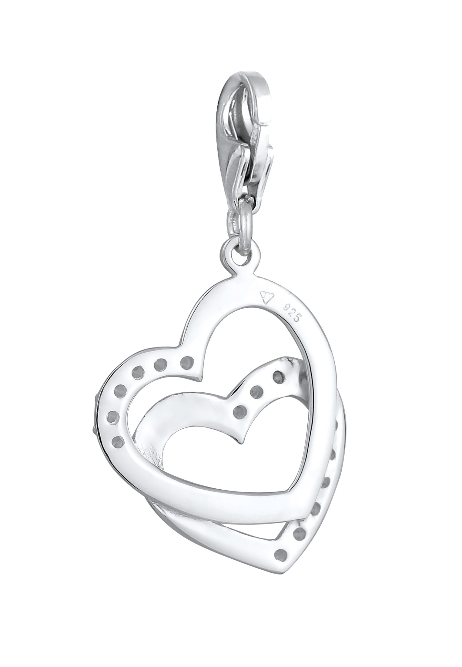 Nenalina Charm-Einhänger »Charm Herz Anhänger Zirkonia Kristalle 925 Silber«