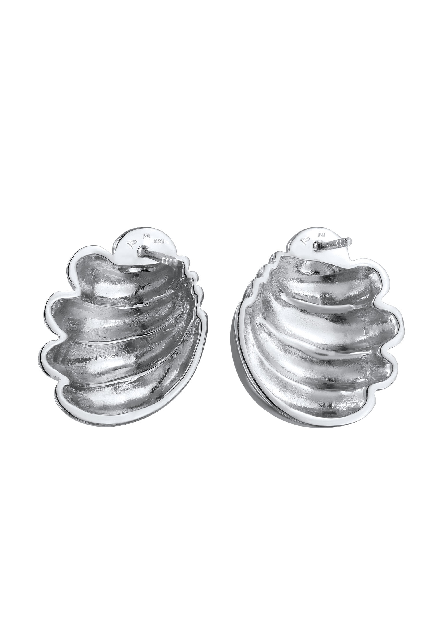 Elli Premium Paar Ohrstecker »Ohrringe Muschel 925 Sterling Silber vergoldet«