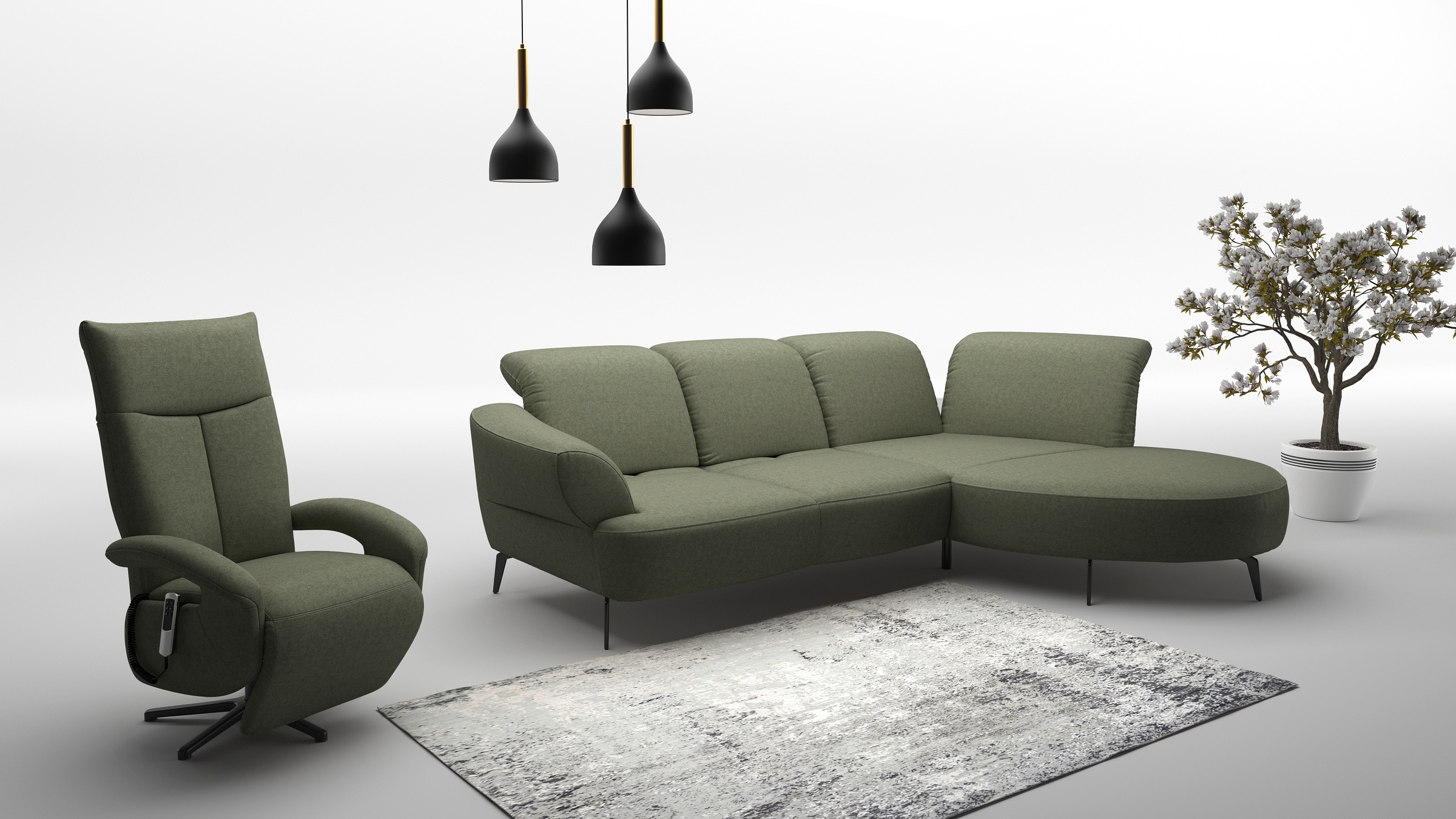 sit&more Ecksofa »Dance«, inkl.System Click&Seat und Sitztiefenverstellung