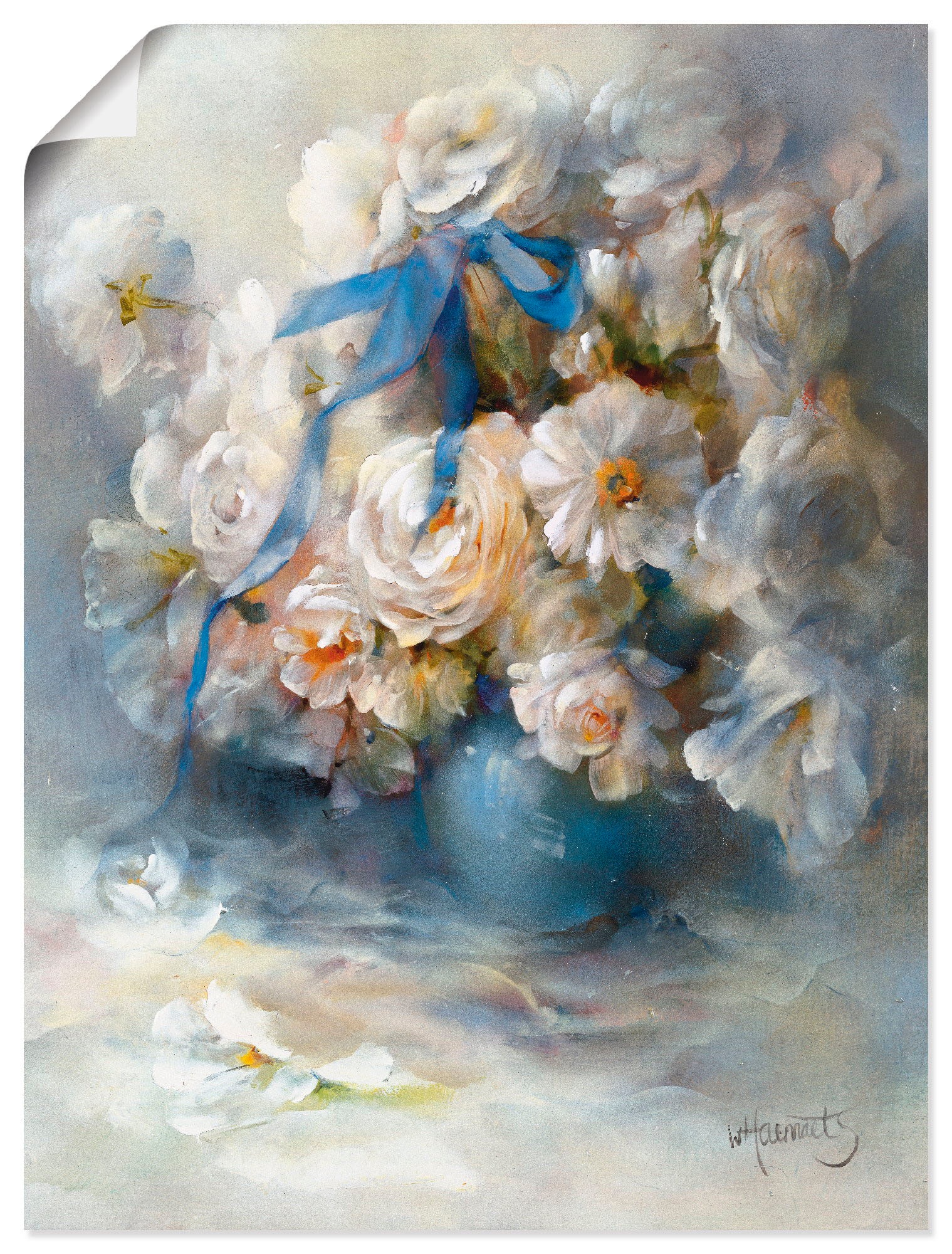 Artland Wandbild »Ranunkel«, Blumen, (1 St.), in vielen Größen & Produktarten -Leinwandbild, Poster, Wandaufkleber / Wandtattoo auch für Badezimmer geeignet