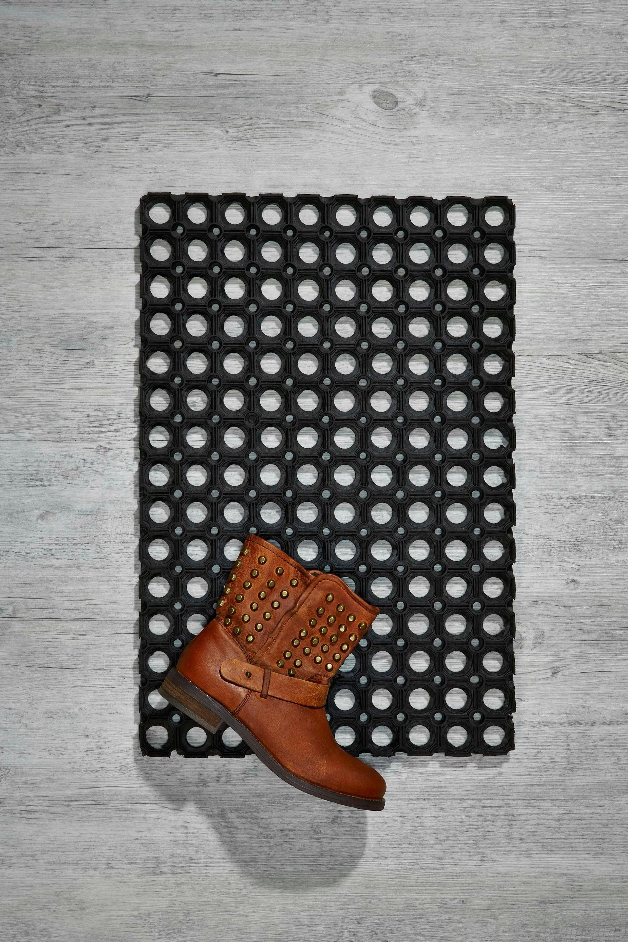Fußmatte Gummi Ringmatte, Andiamo, rechteckig, Höhe: 15 mm