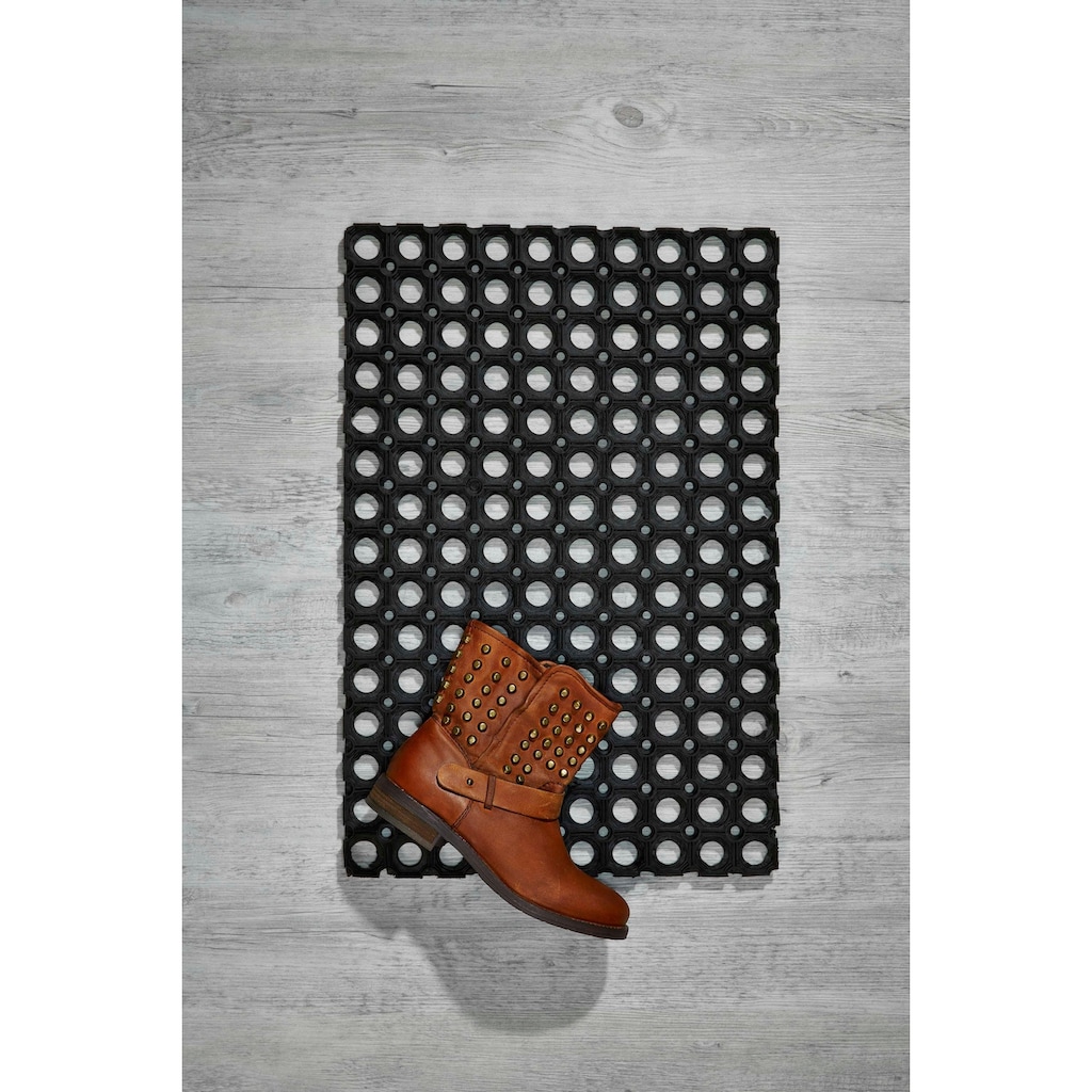 Andiamo Fußmatte »Gummi Ringmatte«, rechteckig, Schmutzfangmatte, In- und Outdoor geeignet, besonders robust