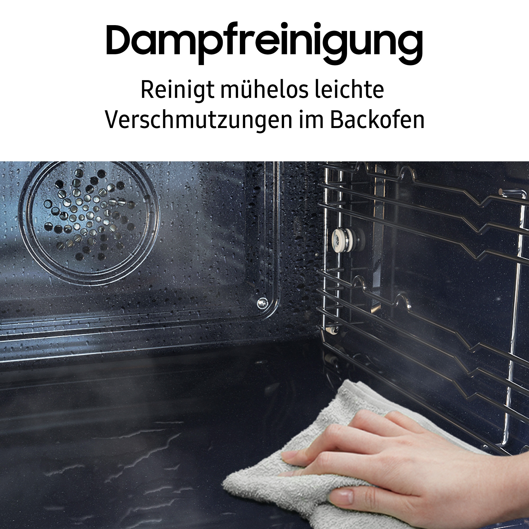 Samsung Backofen mit Mikrowelle NQ7500B »NQ5B4553FBK/U1« Dampfreinigung - Backofen mit Wasserdampf ganz ohne Chemie und WiFi