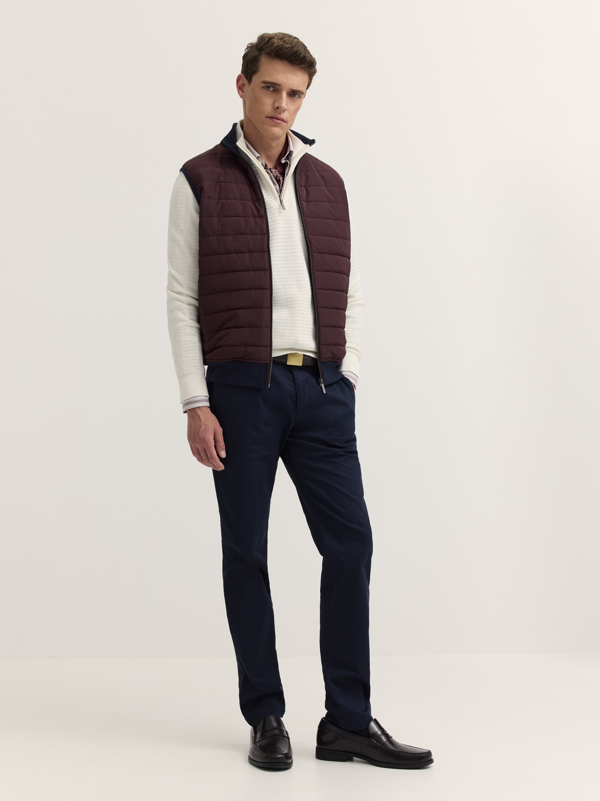 bugatti Strickweste »Regular Fit« Regular Fit Steppweste Baumwollmix