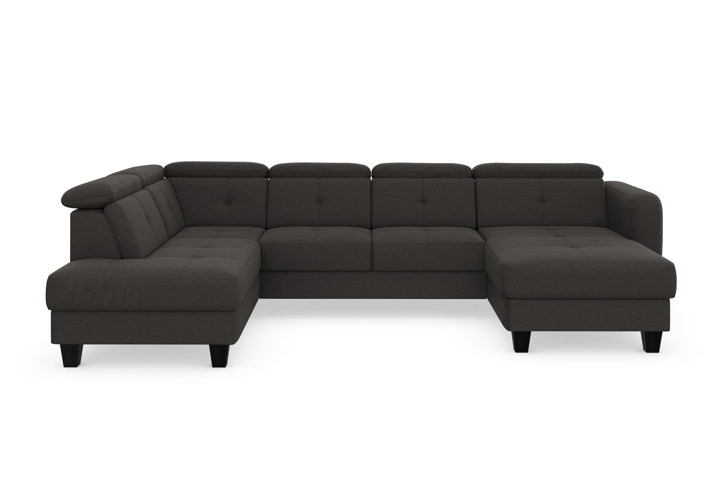 sit&more Wohnlandschaft »Belluci U-Form«, Kopfteilverstellung und Federkern, wahlweise mit Bettfunktion